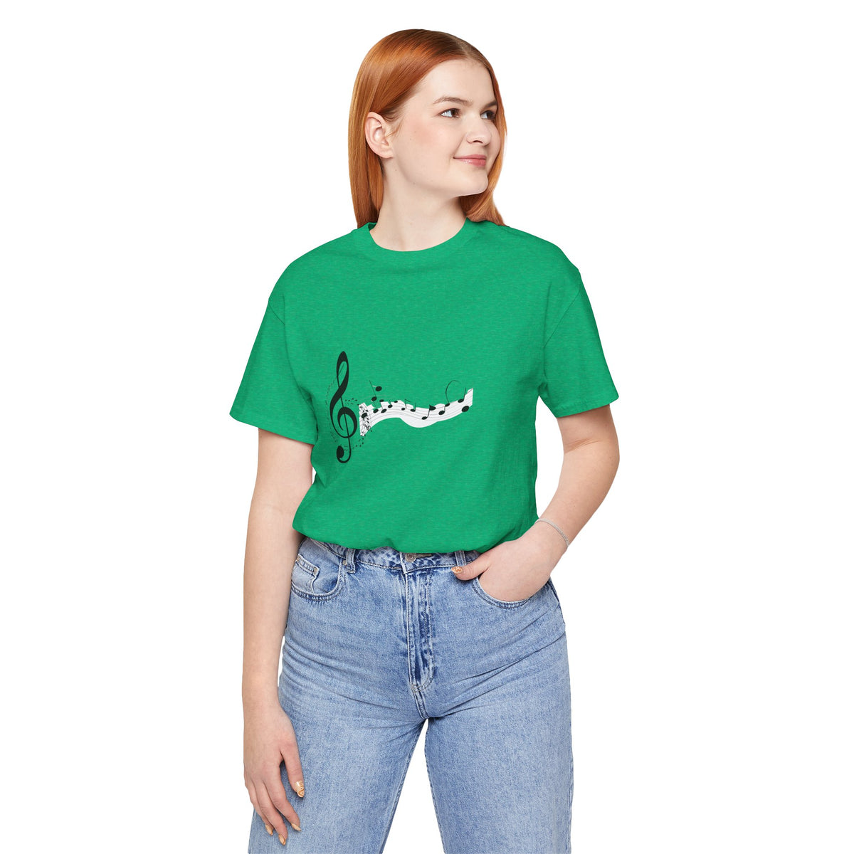 Musical Notes Short Sleeve Tee for Music Lovers