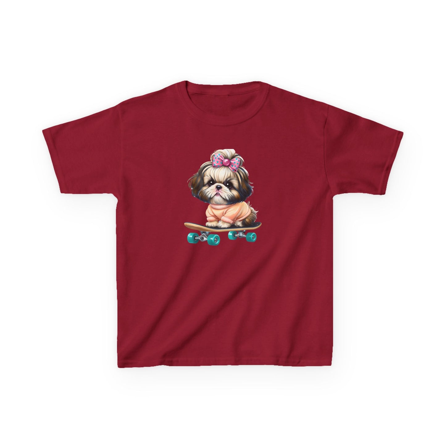 Cute Puppy Skateboard Kids Tee