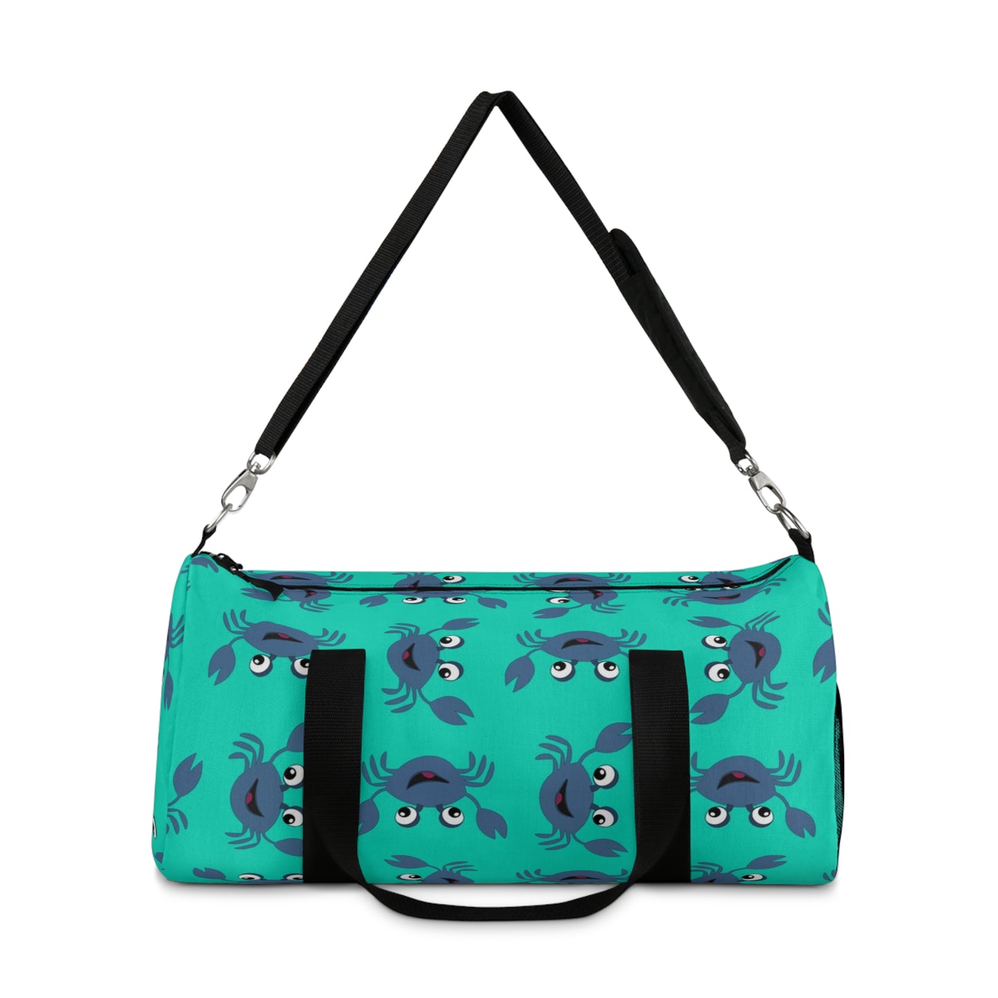 Fun Crab Pattern Duffel Bag, Beach Bag, Gym Tote, Travel Luggage, Overnight Bag, Cute Coastal Design