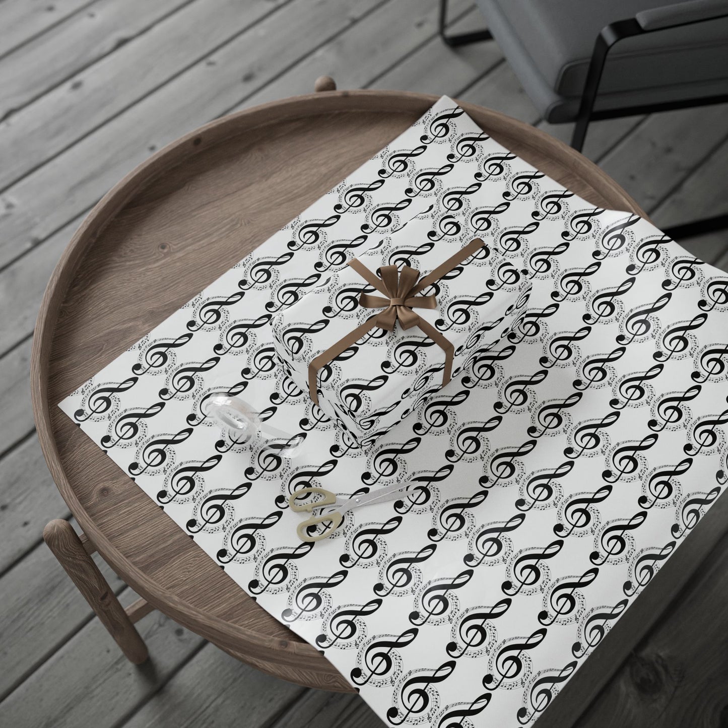 Musical Notes Wrapping Paper Perfect for Music Lovers