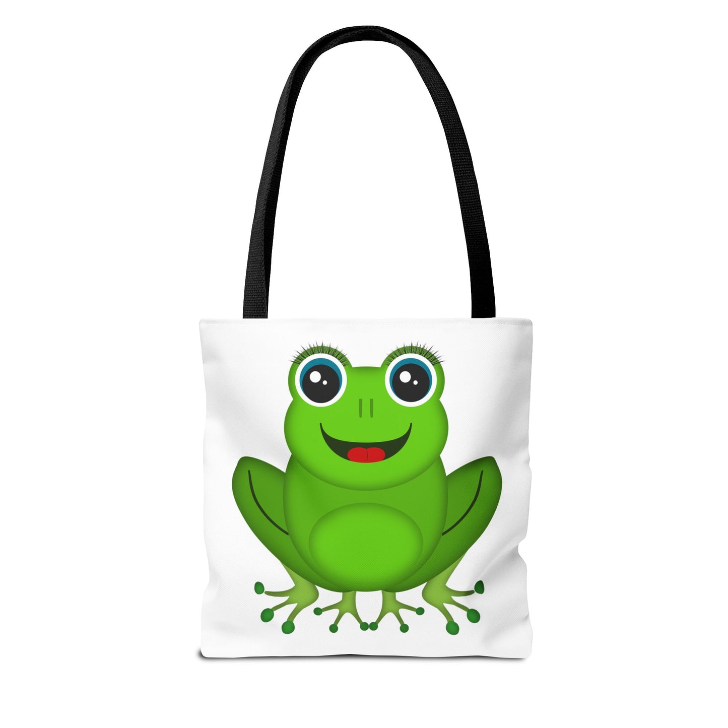 Cute Frog Tote Bag, Eco-Friendly Shopping Bag, Fun Gift for Kids, Frog Lovers, Bag for Nature Outings, Unique Frog Design