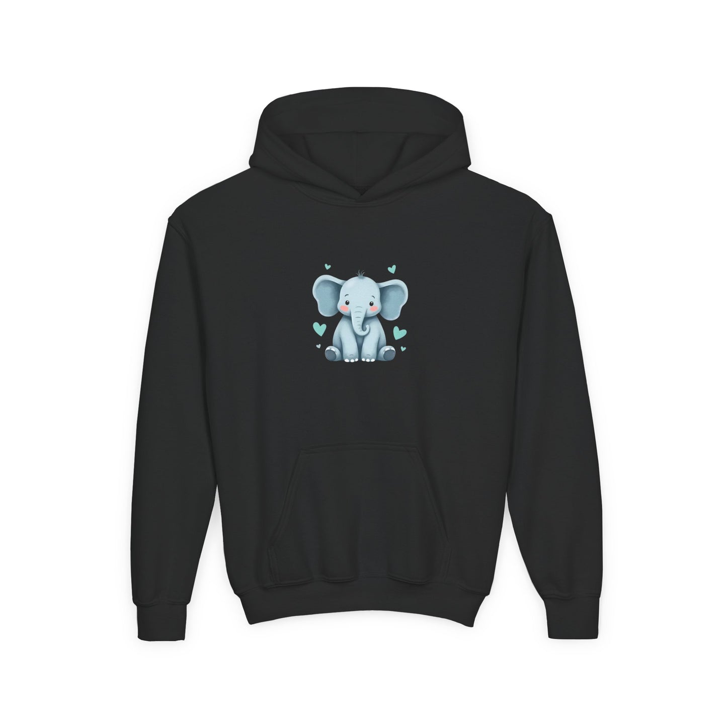 Youth Elephant Hoodie for Kids, Cute Animal Hoodie, Cozy Sweatshirt for Boys and Girls, Birthday Gift, Casual Layering