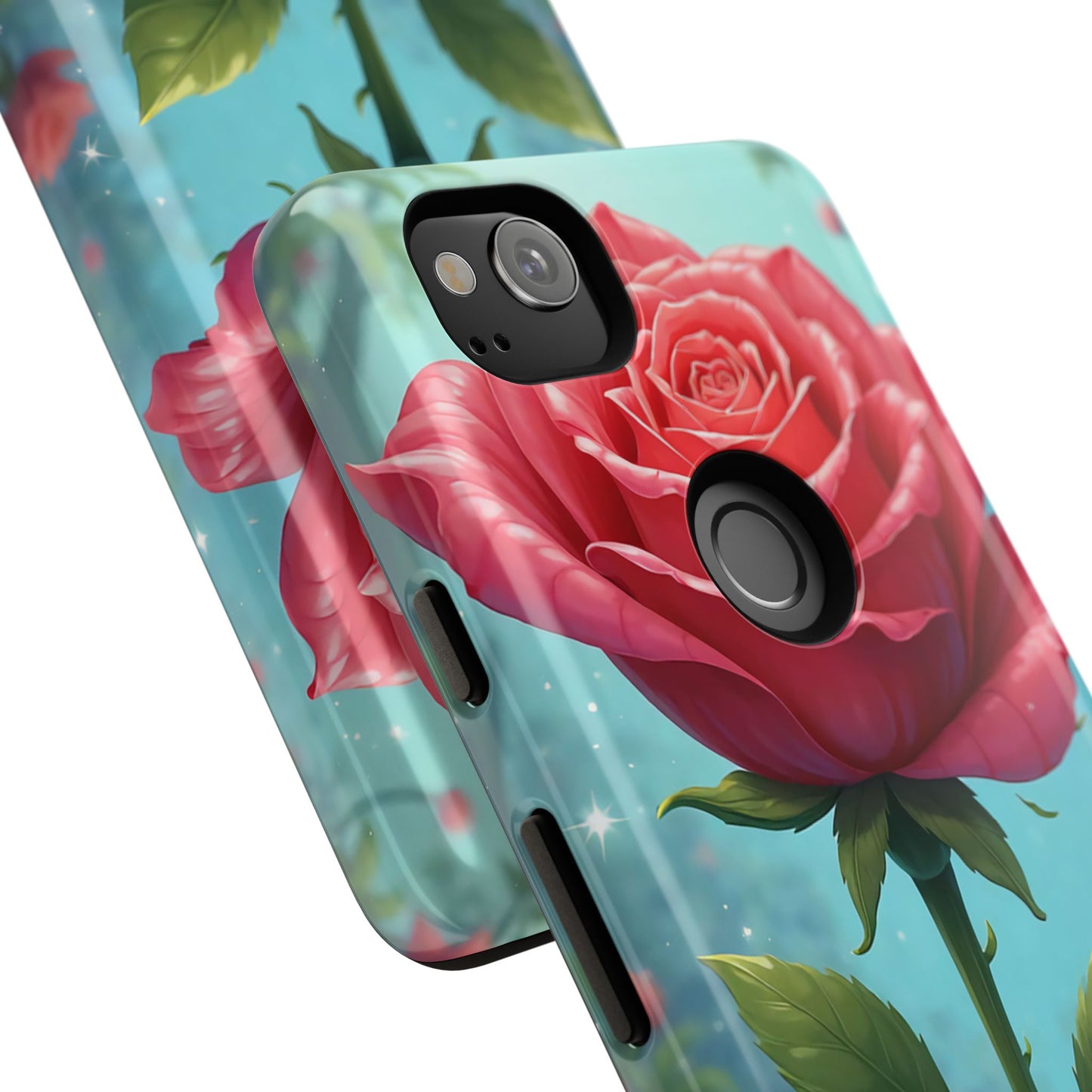Floral Phone Case, Tough Cases with Elegant Rose Design, Stylish iPhone Cover, Rose Flower Gift for Nature Lovers, Unique Mobile Accessories