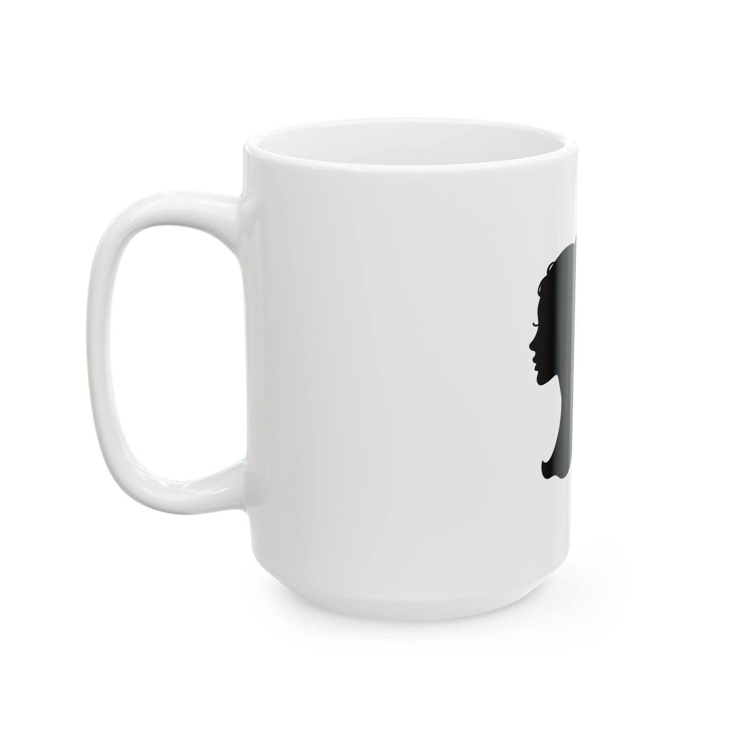 Elegant Silhouette Ceramic Mug - Perfect Gift for Coffee Lovers, Tea Enthusiasts, Office Decor, Birthdays, Home Use