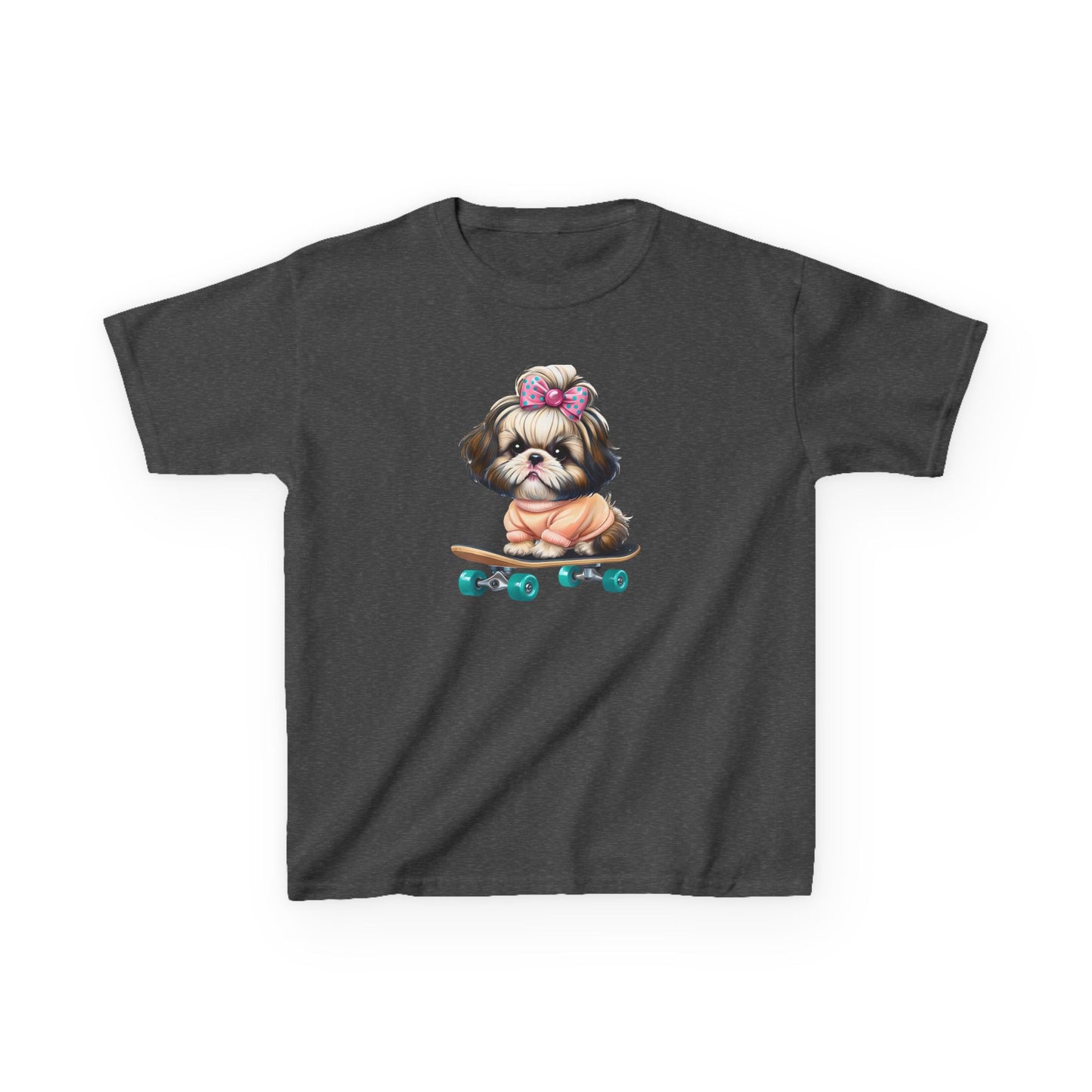 Cute Puppy Skateboard Kids Tee