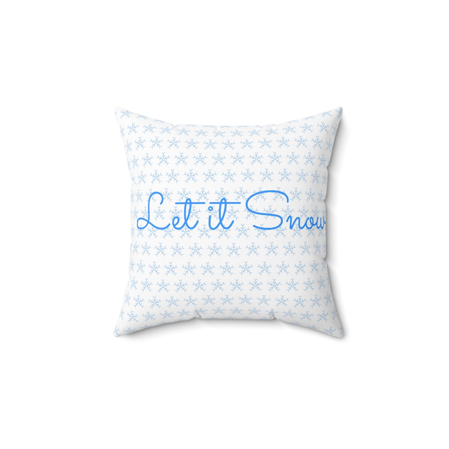 Winter Wonderland Square Pillow - Cozy Home Decor, Holiday Accent, Gift for Snow Lovers, 'Let it Snow' Cushion, Winter Greetings