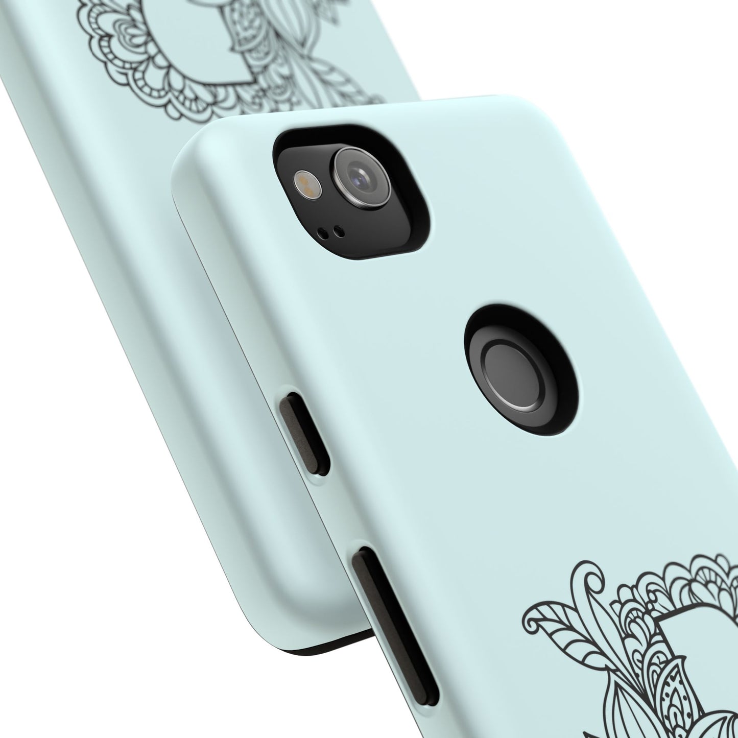 Personalized Tough Phone Case- Letter B, Floral Monogram Cell Phone Cover, Custom Protective Case, Unique Gift, Birthday, Graduation