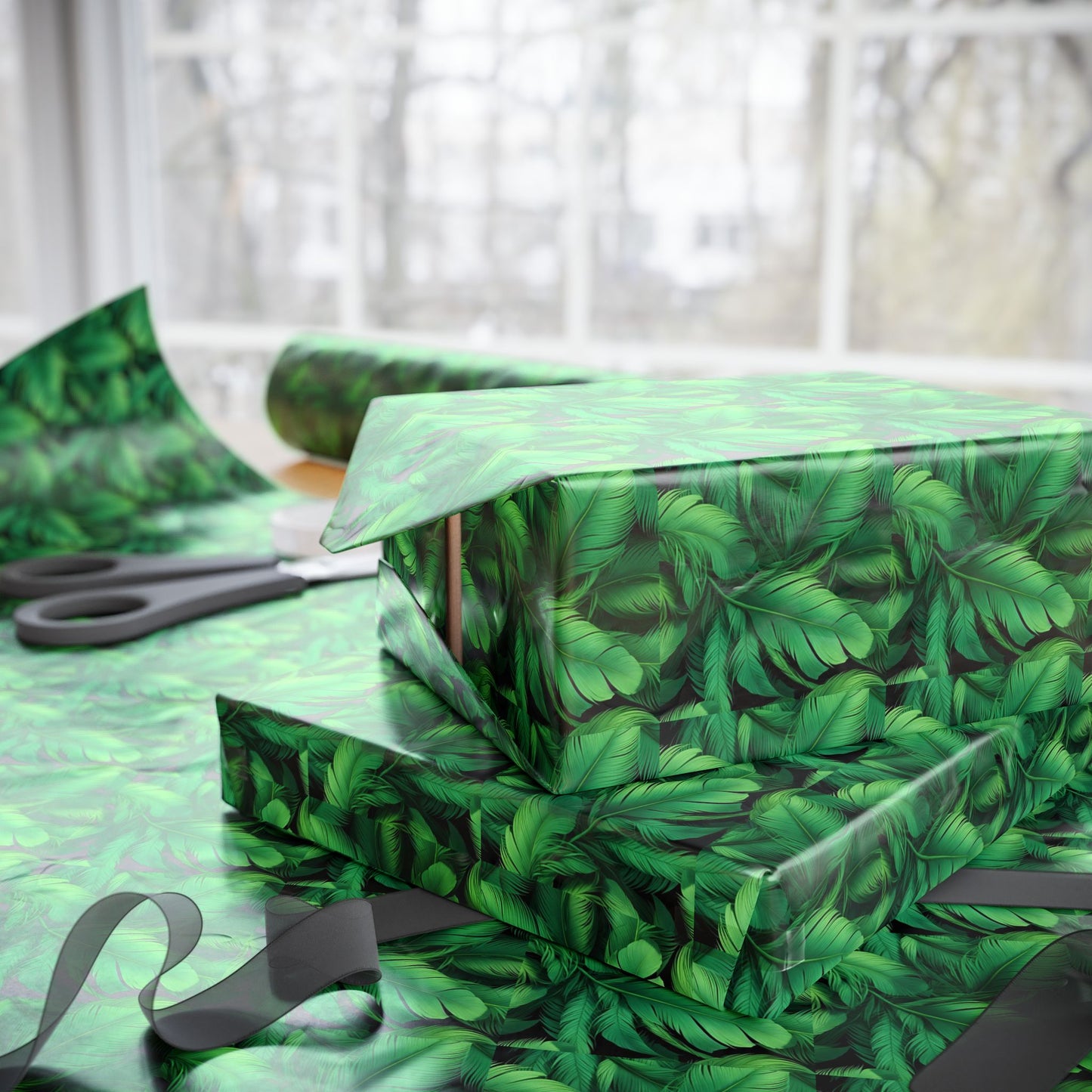 Eco-Friendly Wrapping Papers, Gift Wrap, Sustainable Packaging, Birthday, Holidays, Greenery Design, Floral Occasions