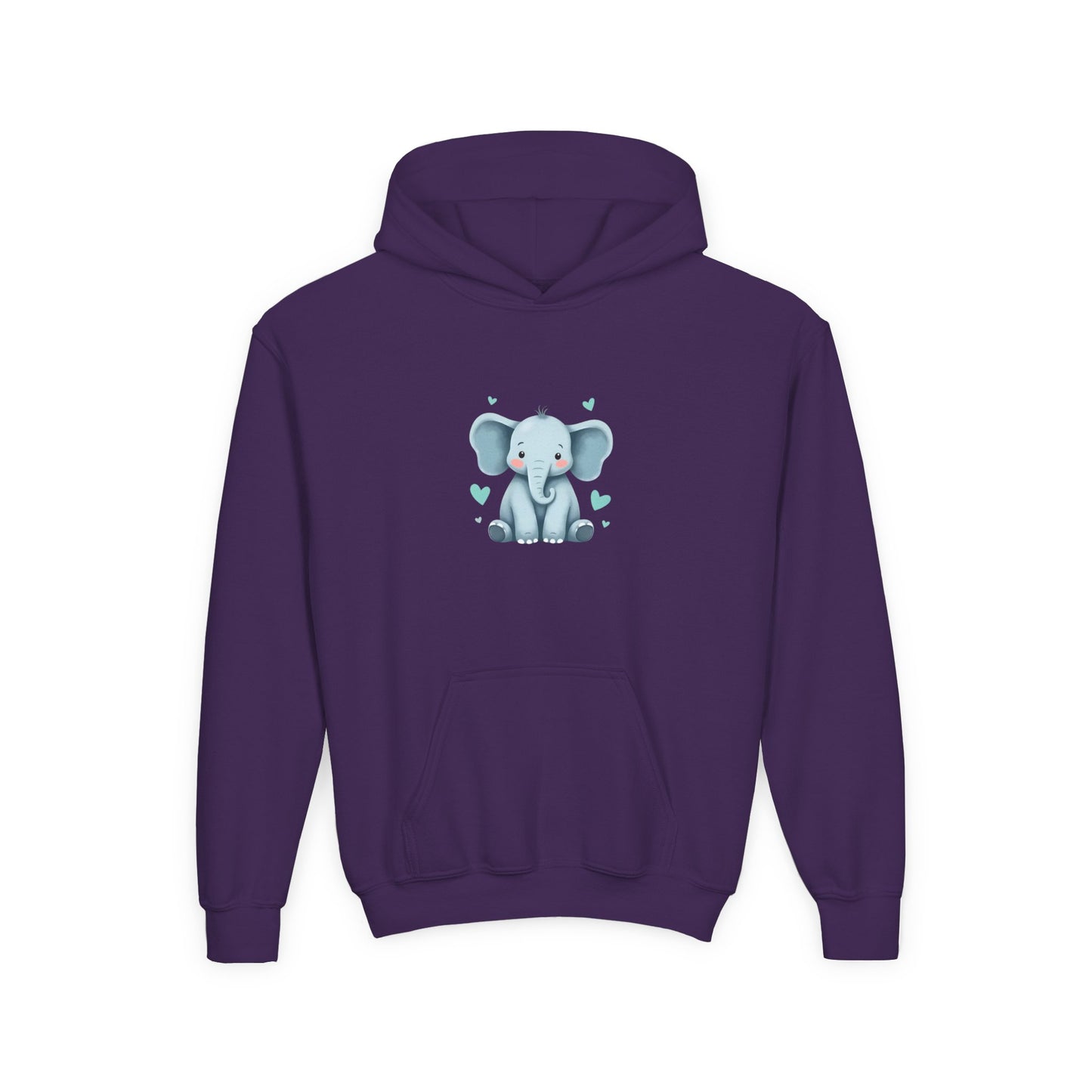 Youth Elephant Hoodie for Kids, Cute Animal Hoodie, Cozy Sweatshirt for Boys and Girls, Birthday Gift, Casual Layering