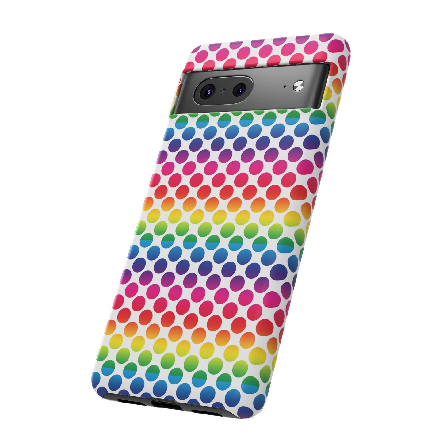 Rainbow Dot Phone Case, Colorful Phone Cover, Fun Phone Accessory, Gift for Friends, Trendy Mobile Case