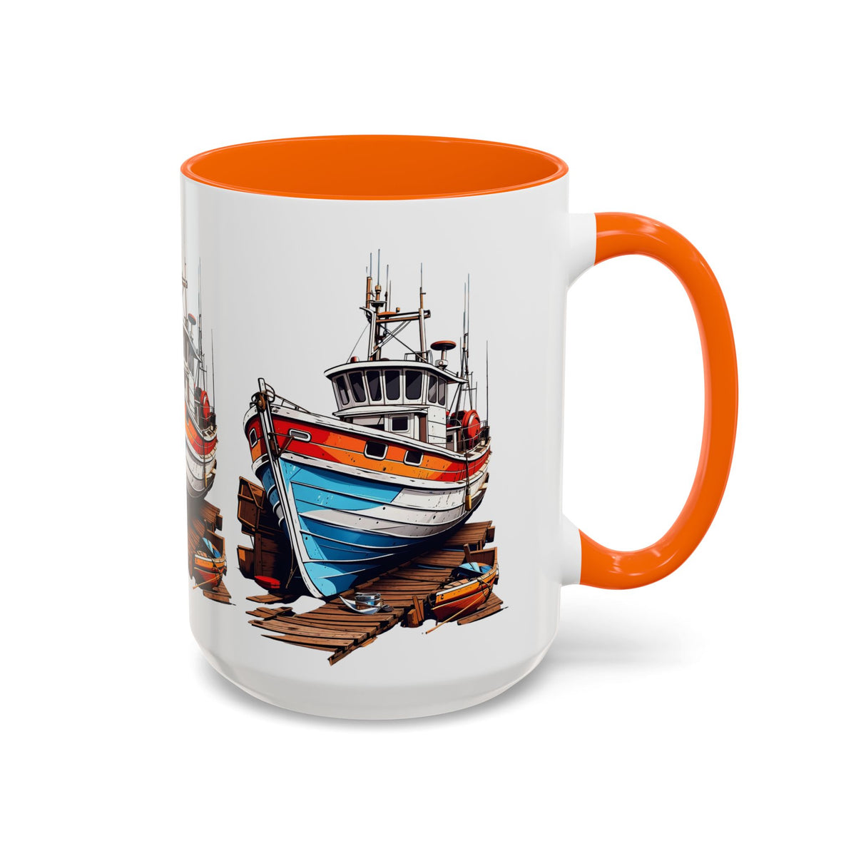 Nautical Accent Coffee Mug | Perfect for Boat Lovers, Sailor Gifts, Coastal Decor, Unique Gift Idea, Custom Artwork Mug