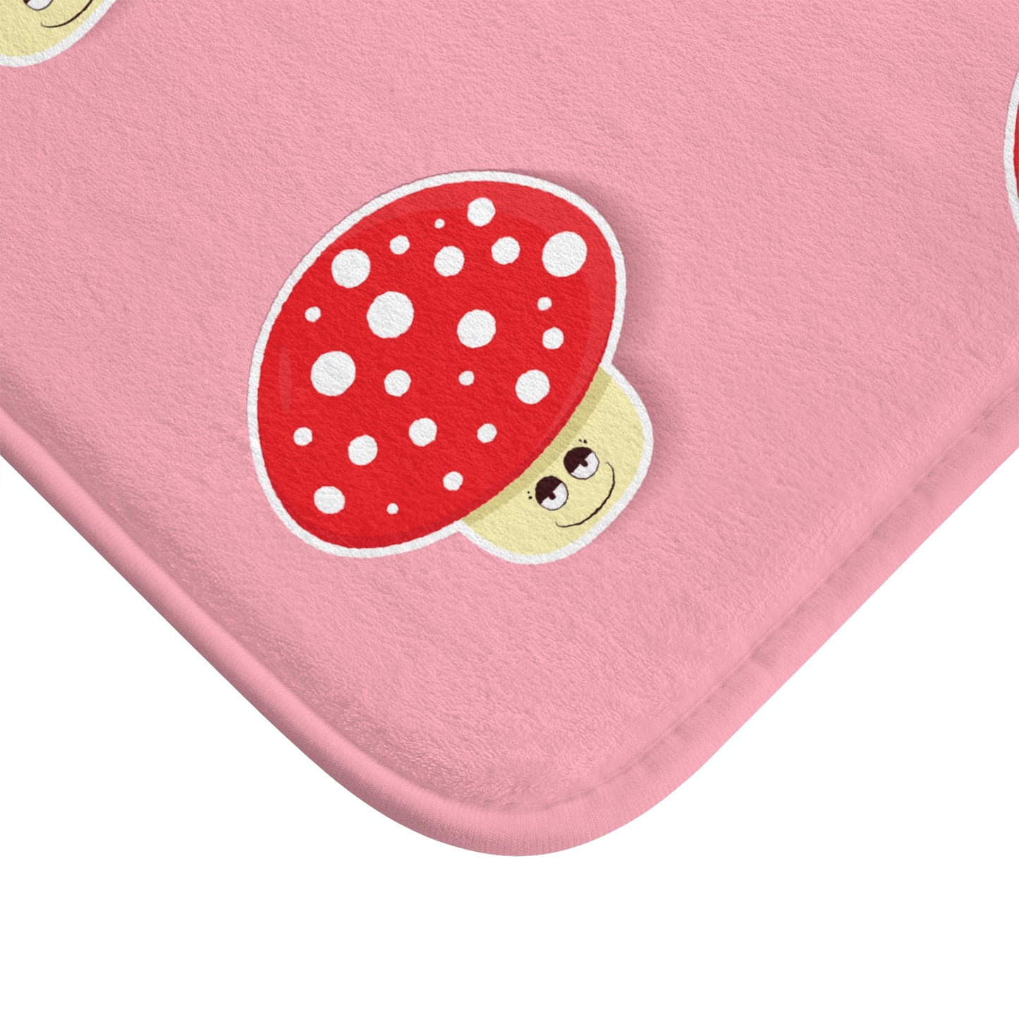 Cute Mushroom Bath Mat, Pink Bathroom Decor, Fun Rug for Kids, Charming Home Accessory, Gift for Nature Lovers, Playful Bathroom Mat