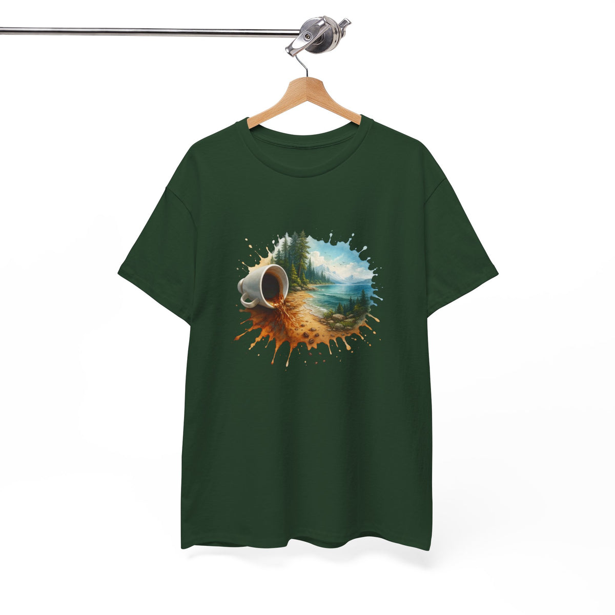 Nature-Inspired Unisex Heavy Cotton Tee, Casual Outfit, Gift for Nature Lovers, Camping Apparel, Outdoor Adventure Shirt
