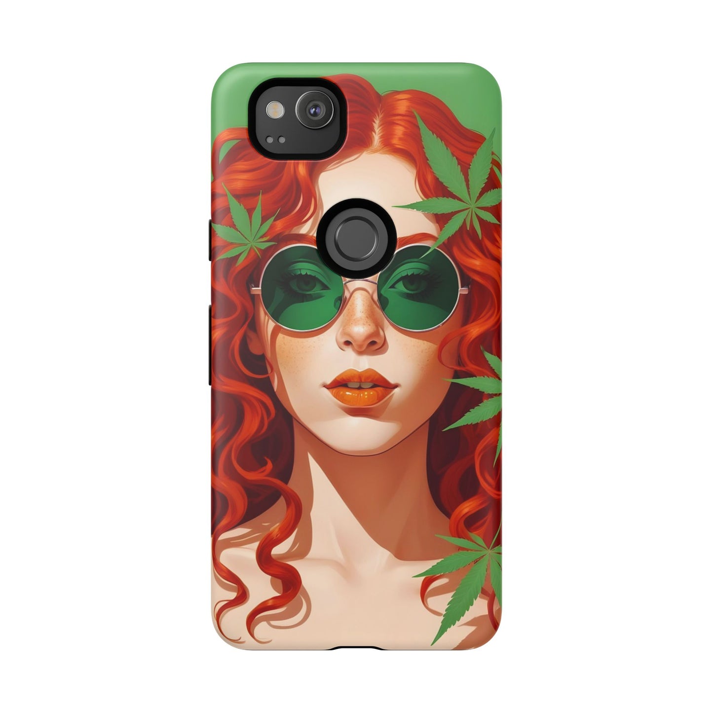 Vibrant Phone Case with Retro Greenery Design, Trendy Case for Casual Look, Gift for Her, Summer Vibes, Unique Phone Accessory