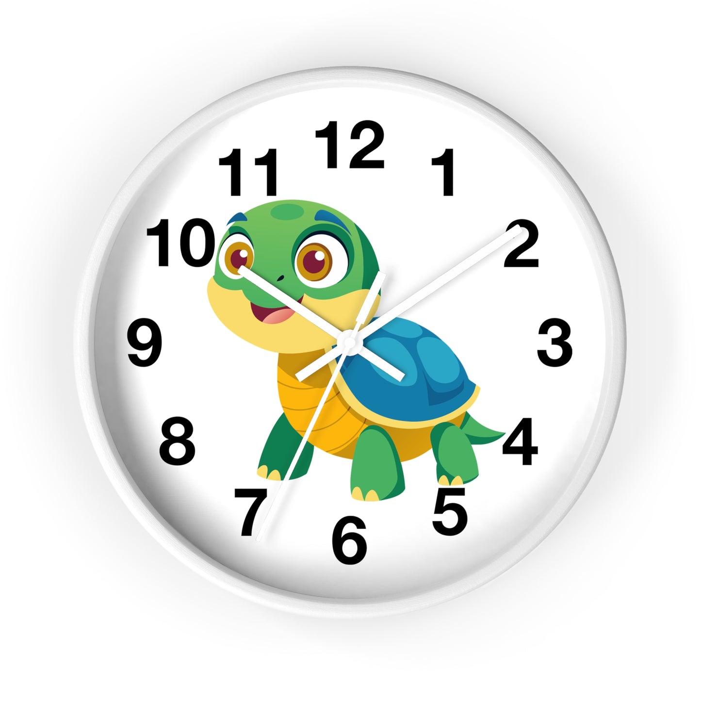 Cute Turtle Wall Clock, Kids Room Decor, Animal Clock, Playful Timepiece,