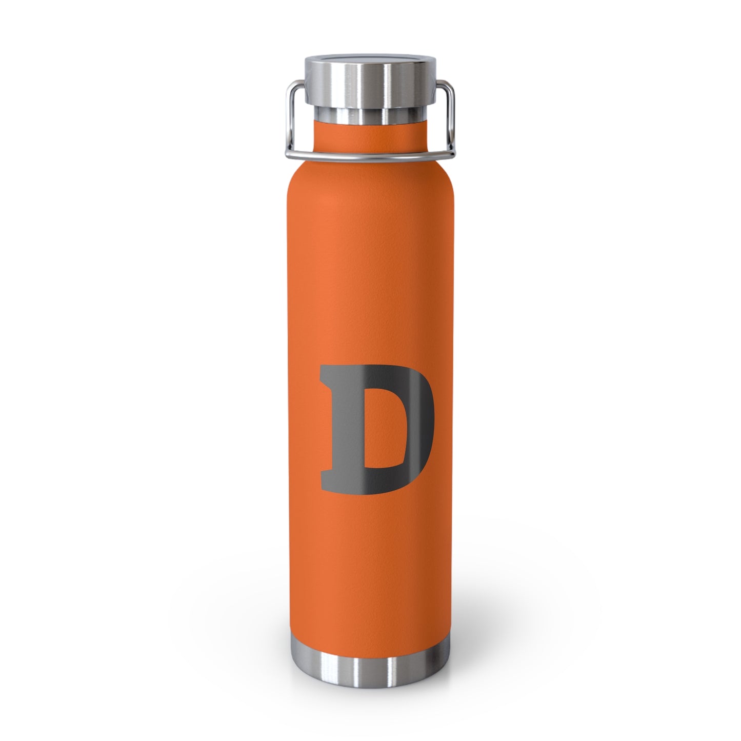 Personalized Copper Insulated Water Bottle, 22oz - "D" Custom Monogram, Travel Mug, Fitness Bottle, Hydration Gift, Eco-Friendly
