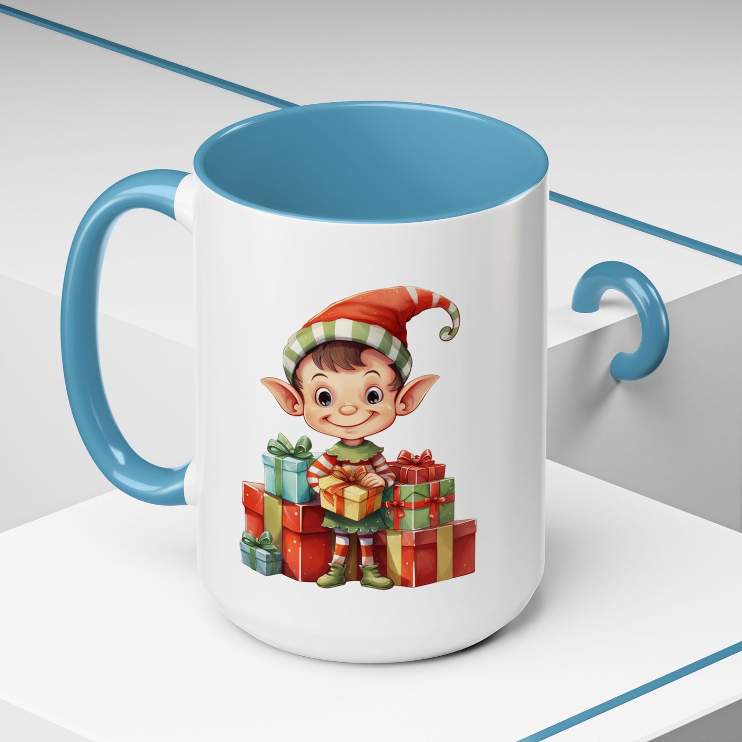 Holiday Elf Coffee Mug - Festive Gift Mug, Christmas Decor, Cute Elf Mug, Coffee Lover Gift, Winter Holiday Drinkware
