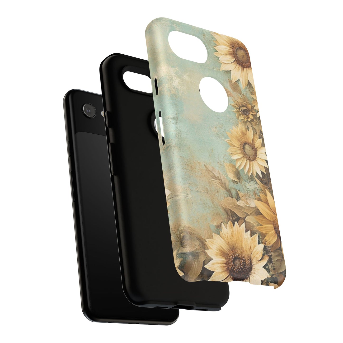 Sunflower Phone Case, Tough Shell Floral Cover, Nature Inspired Gift, Durable Protective Case, Perfect for Spring and Summer