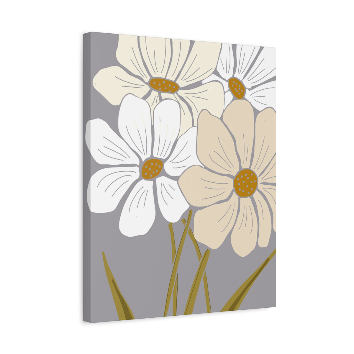 Copy of Copy of Matte Canvas, Stretched, 1.25" Tulips Pink and Purple Flowers