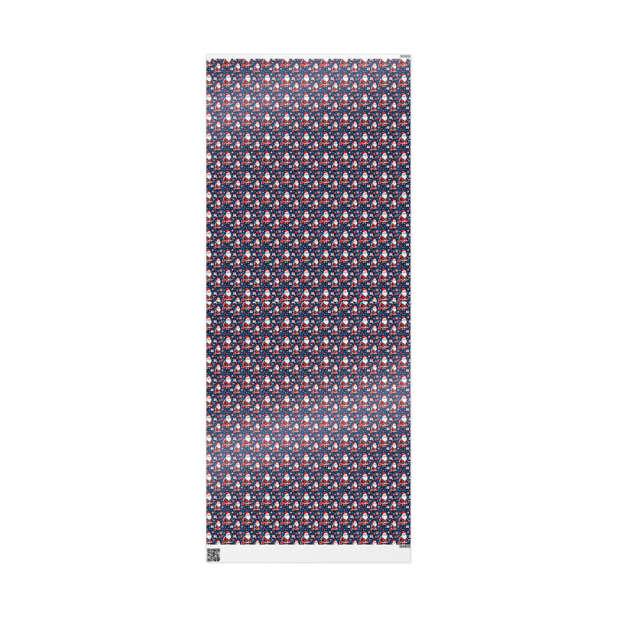 Santa Pattern Wrapping Paper Roll — Festive Christmas Gift Wrap