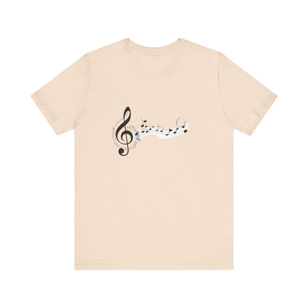 Musical Notes Short Sleeve Tee for Music Lovers