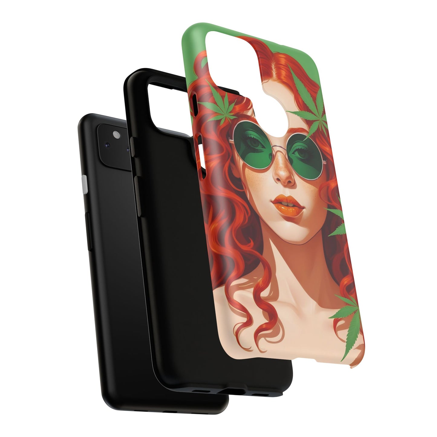 Vibrant Phone Case with Retro Greenery Design, Trendy Case for Casual Look, Gift for Her, Summer Vibes, Unique Phone Accessory