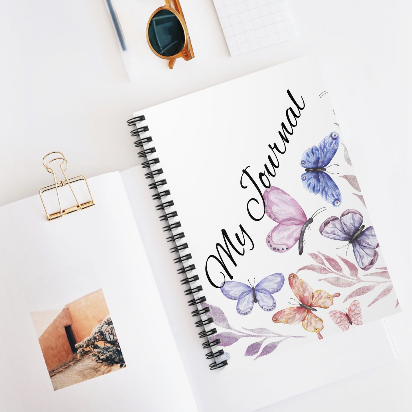 Butterfly Spiral Notebook - My Journal, Cute Stationery, Gift for Her, Nature Lover, Inspirational Journal, Teacher Appreciation