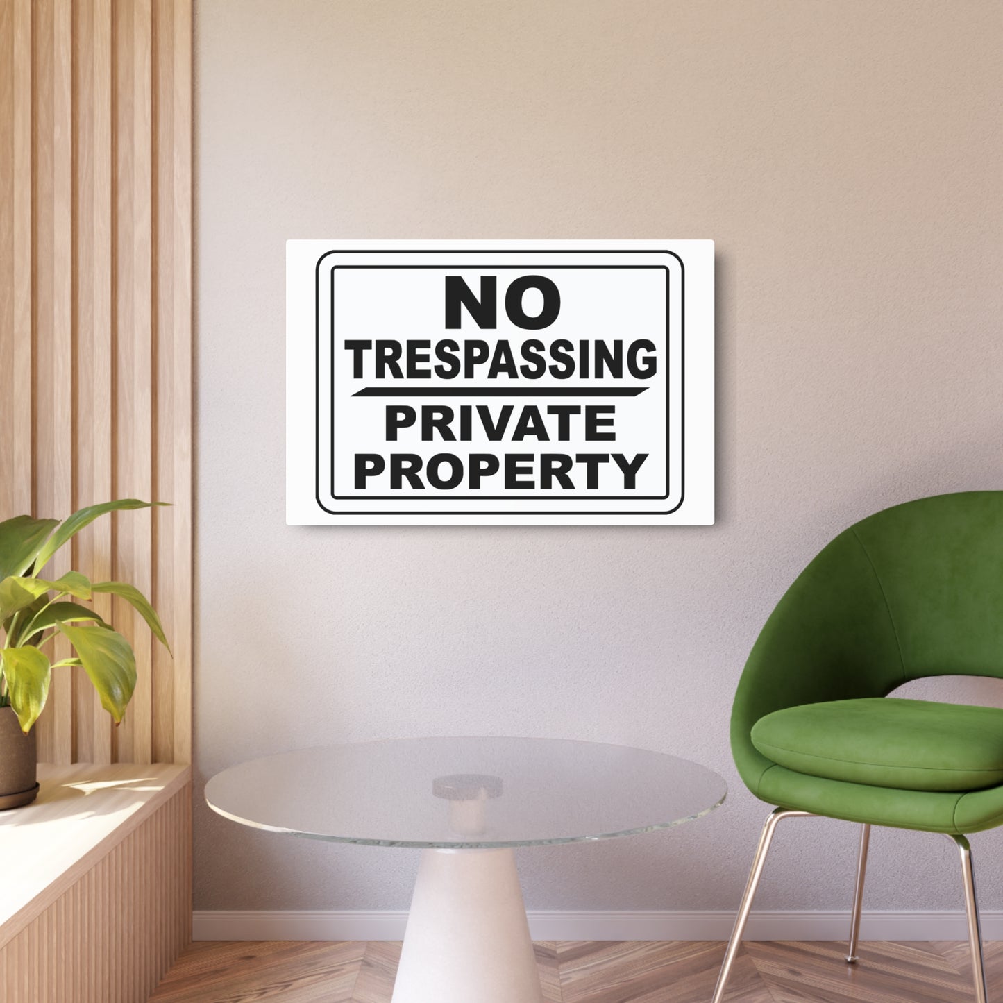 Metal Art Sign - 'No Trespassing' Decorative Home Security Sign, Rustic Home Decor, Yard Sign, Gift for New Homeowners, Protection Sign