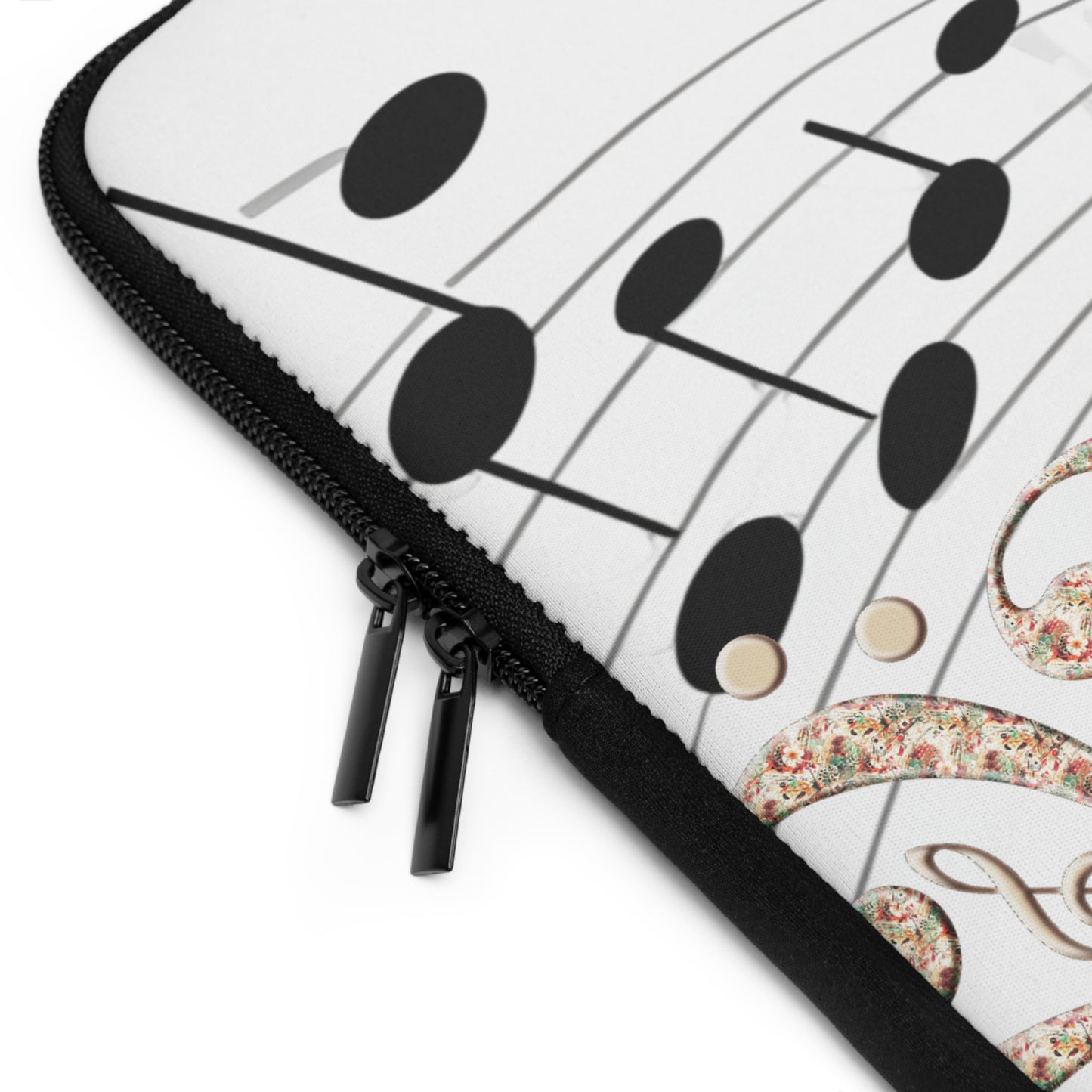 Musical Notes Laptop Sleeve | Perfect Gift for Music Lovers, Stylish Tech Accessory, Holiday Gift, Decor for Home Office, Music-Themed