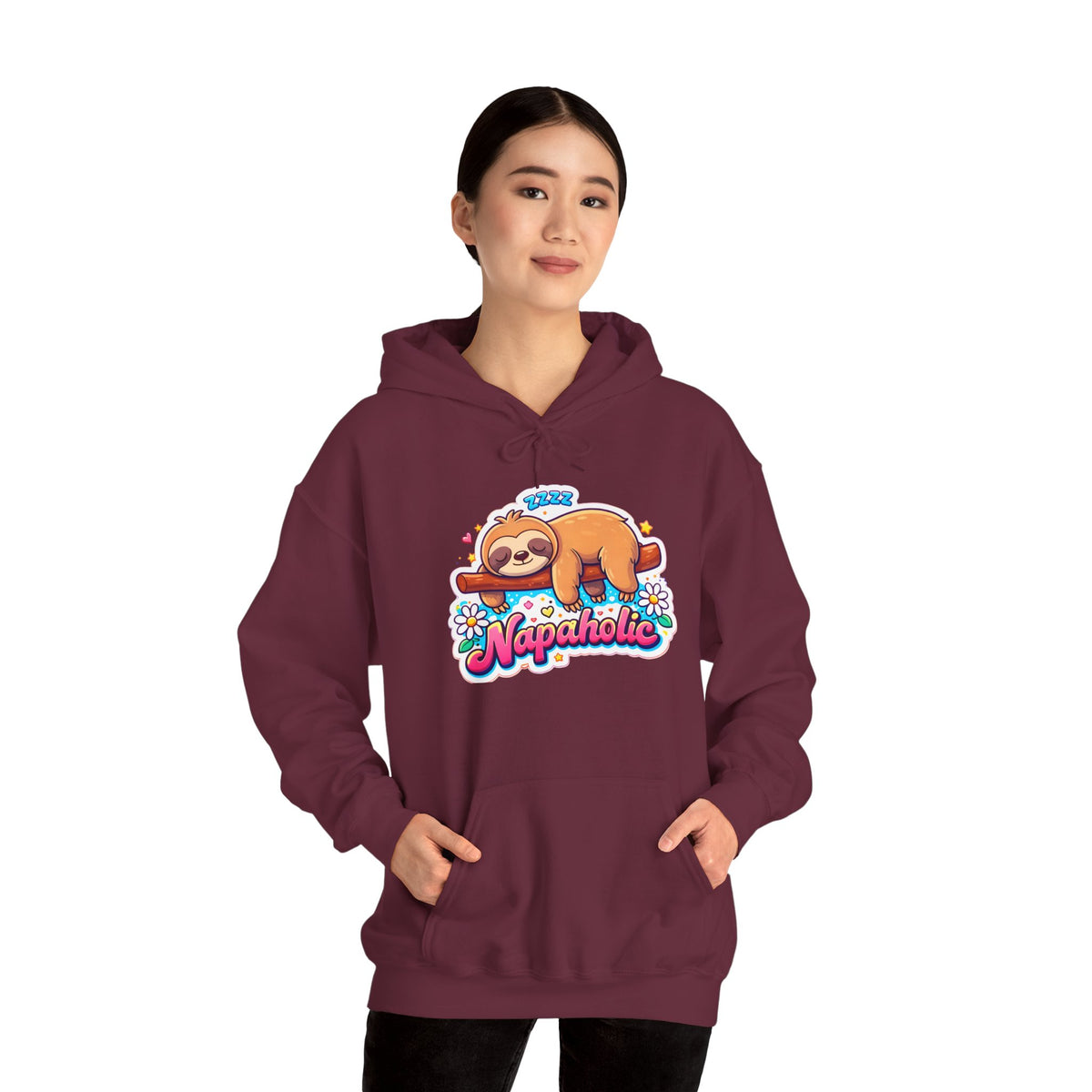 Napaholic Sloth Hoodie — Cute Sleepy Sloth Graphic Sweatshirt