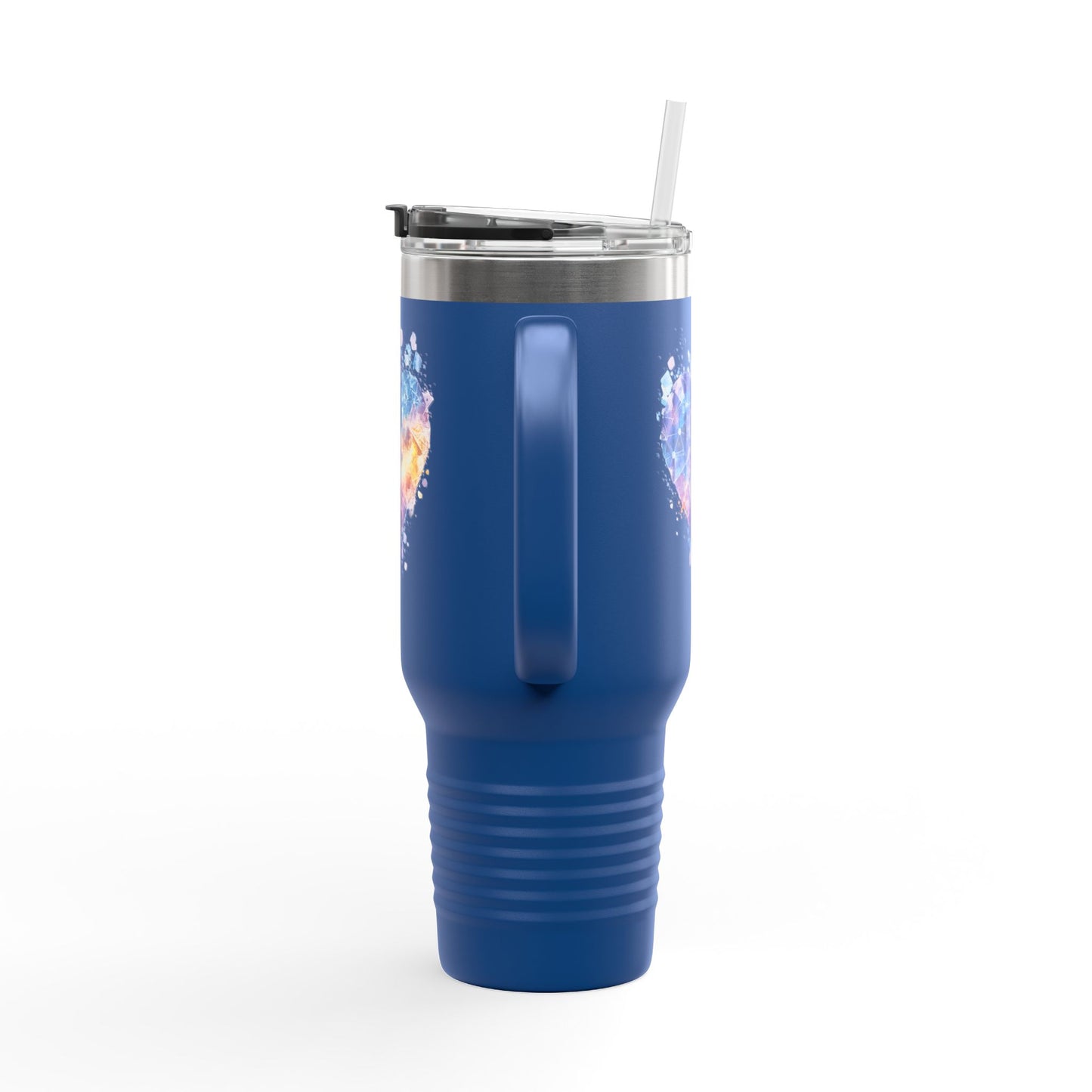 Colorful Heart Insulated Travel Mug | 40oz | Great for Coffee, Tea, Outdoors, Gifts, Love