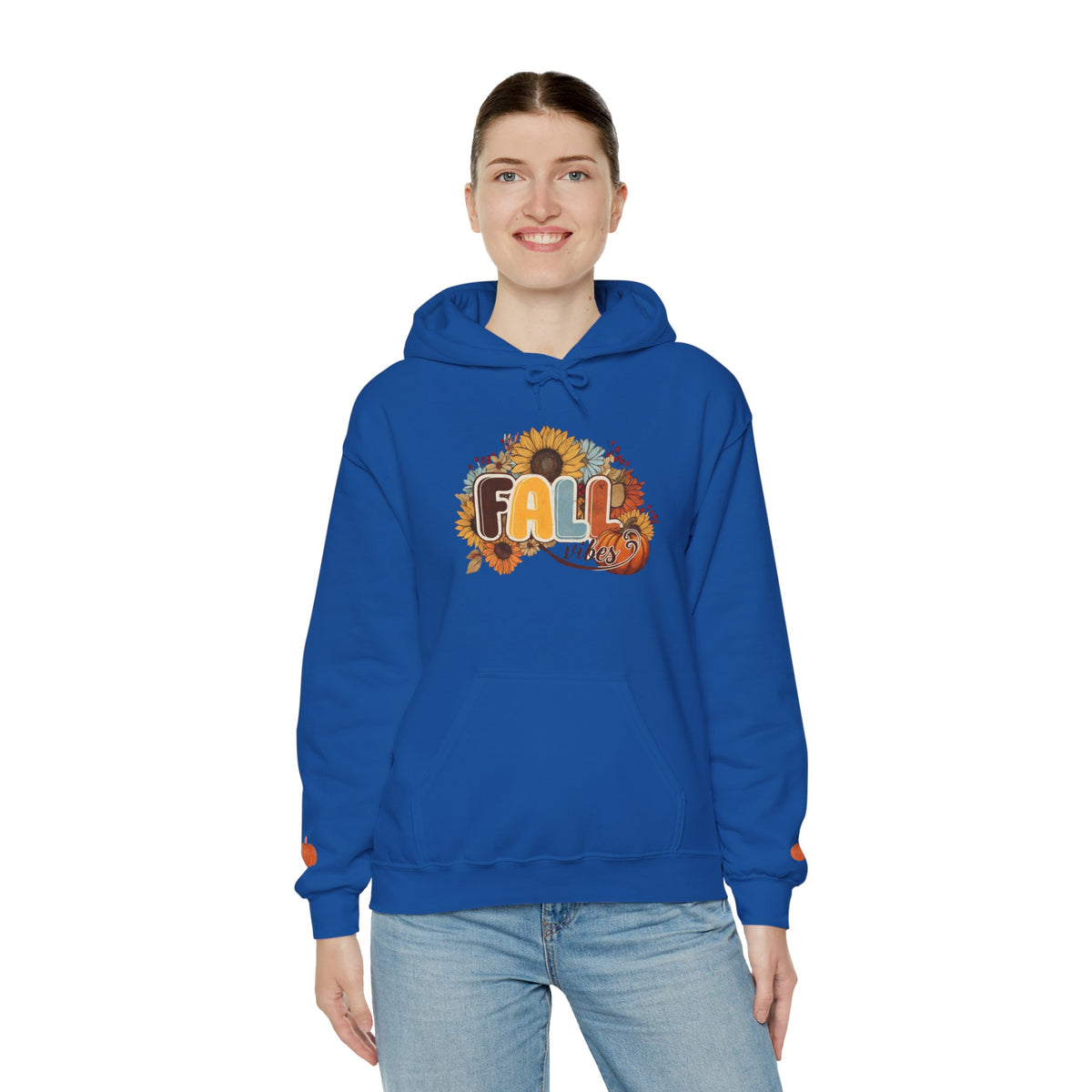 Cozy Fall Vibes Hoodie, Unisex Sweatshirt for Autumn, Pumpkin Design, Perfect for Thanksgiving, Gift for Friends, Seasonal Wear
