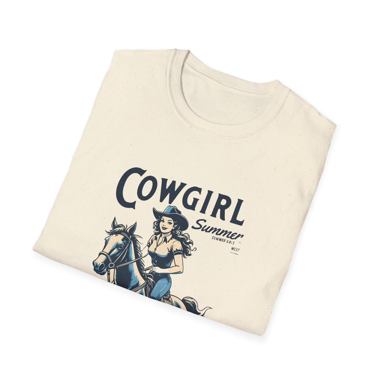 Cowgirl Summer Unisex Soft style T-Shirt Vintage Equestrian Tee for Horse Lovers