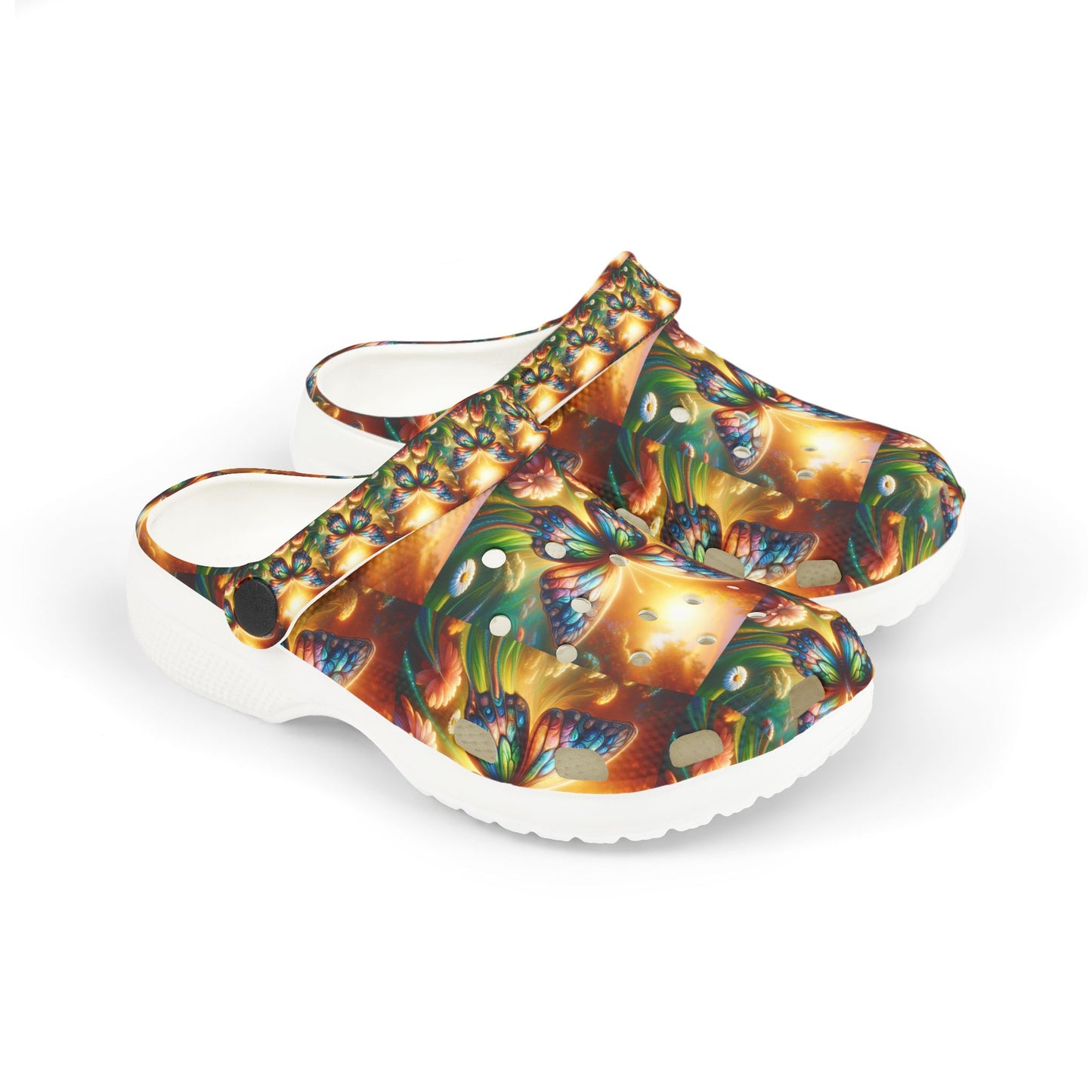 Colorful Butterfly Clogs for Kids - Fun Summer Footwear, Garden Play Shoes, Gift for Children, Holiday Essentials, Everyday Comfort