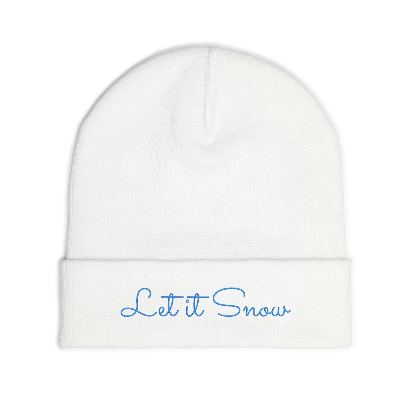 Cozy Embroidered Knit Beanie - Perfect for Winter, Christmas, Snow Lovers, Gift for Him/Her, Unisex Winter Accessory