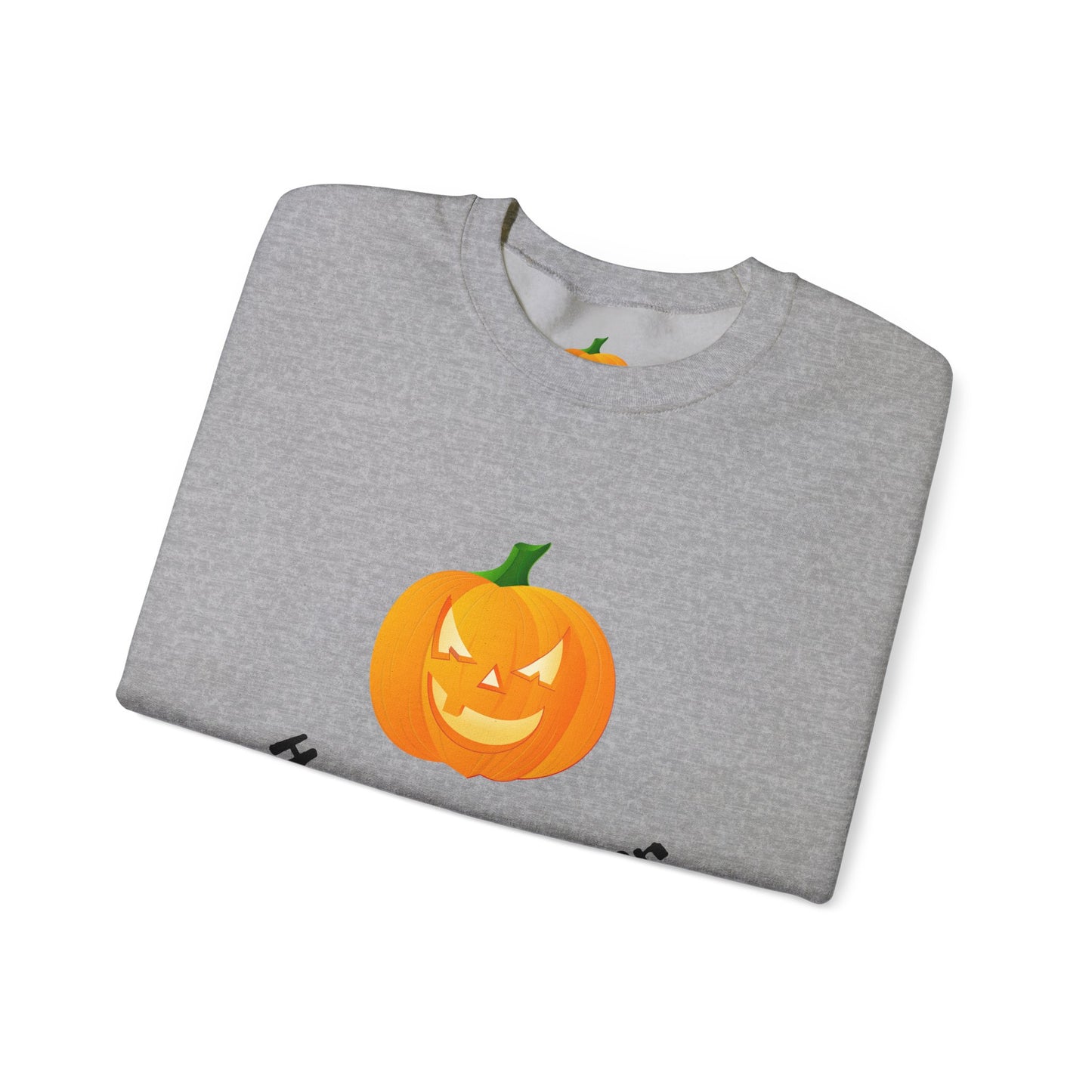 Halloween Pumpkin Sweatshirt, Cozy Fall Apparel, Unisex Crewneck for Halloween, Autumn Casual Wear, Fun Gift Idea