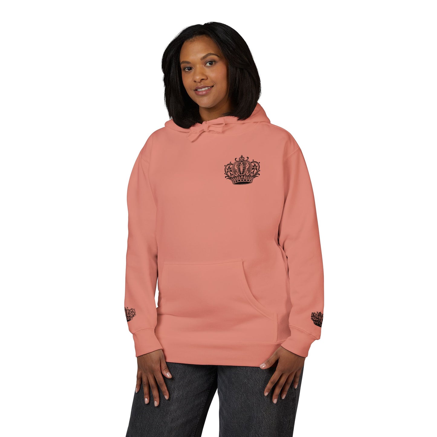 Crown Floral Unisex Fleece Hoodie | Cozy Streetwear, Perfect Gift for Him & Her, Autumn Fashion, Casual Wear, Trendy Outfit