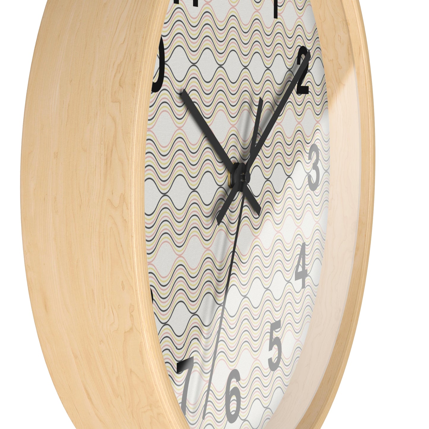 Modern Wave Pattern Wall Clock, Home Decor, Unique Gift, Coastal Vibes, Timepiece, Minimalist Design, Office Decor