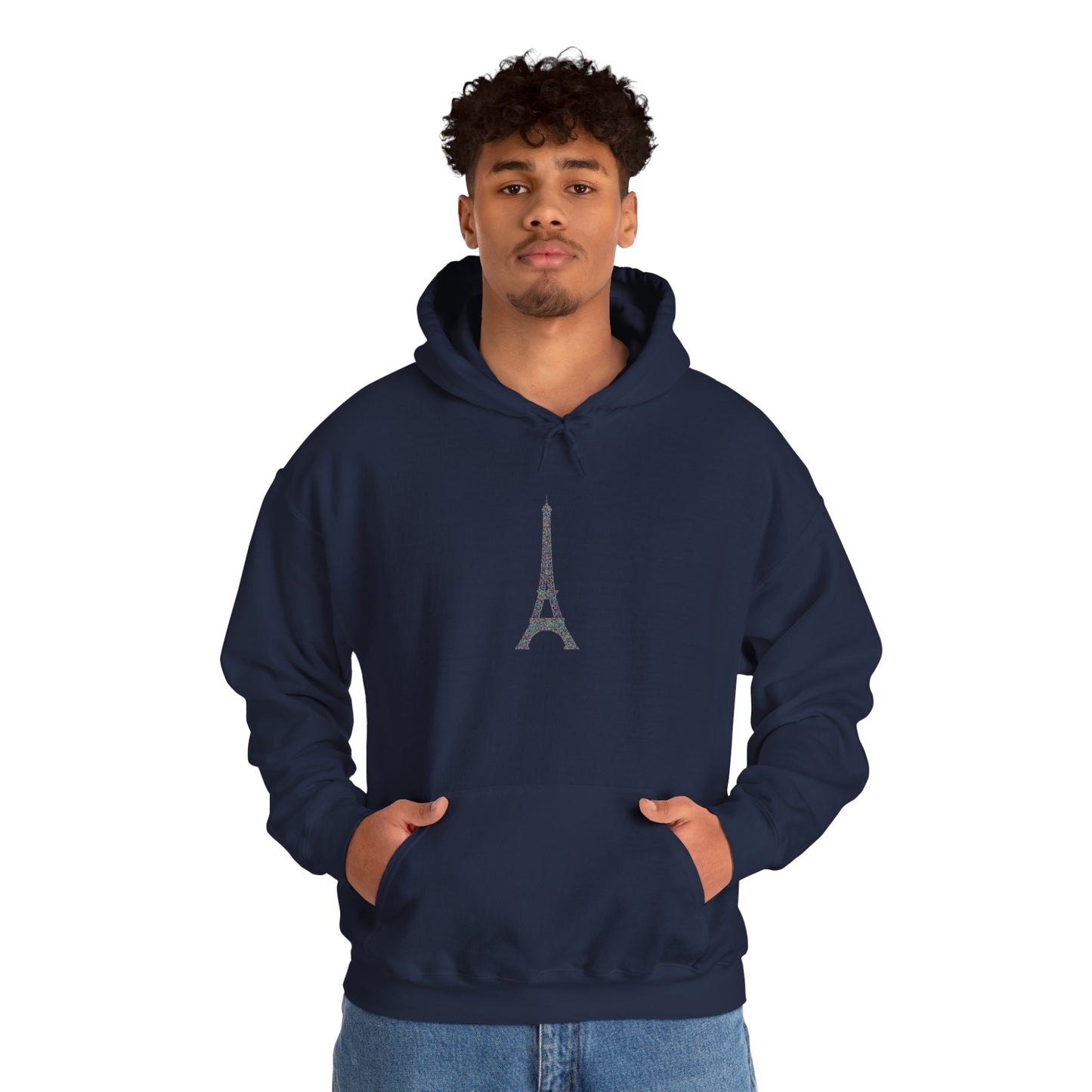 Parisian Style Hoodie - Cozy Unisex Sweatshirt with Eiffel Tower Design, Travel Gift, Streetwear, Casual Wear, Vacation Vibe