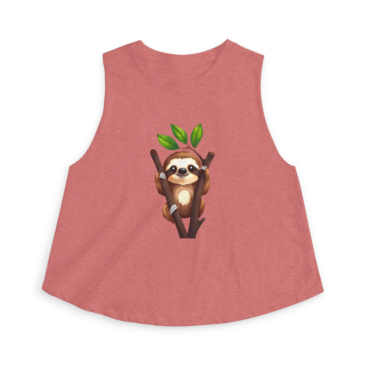 Sloth Hanging Cute Graphic Crop Top