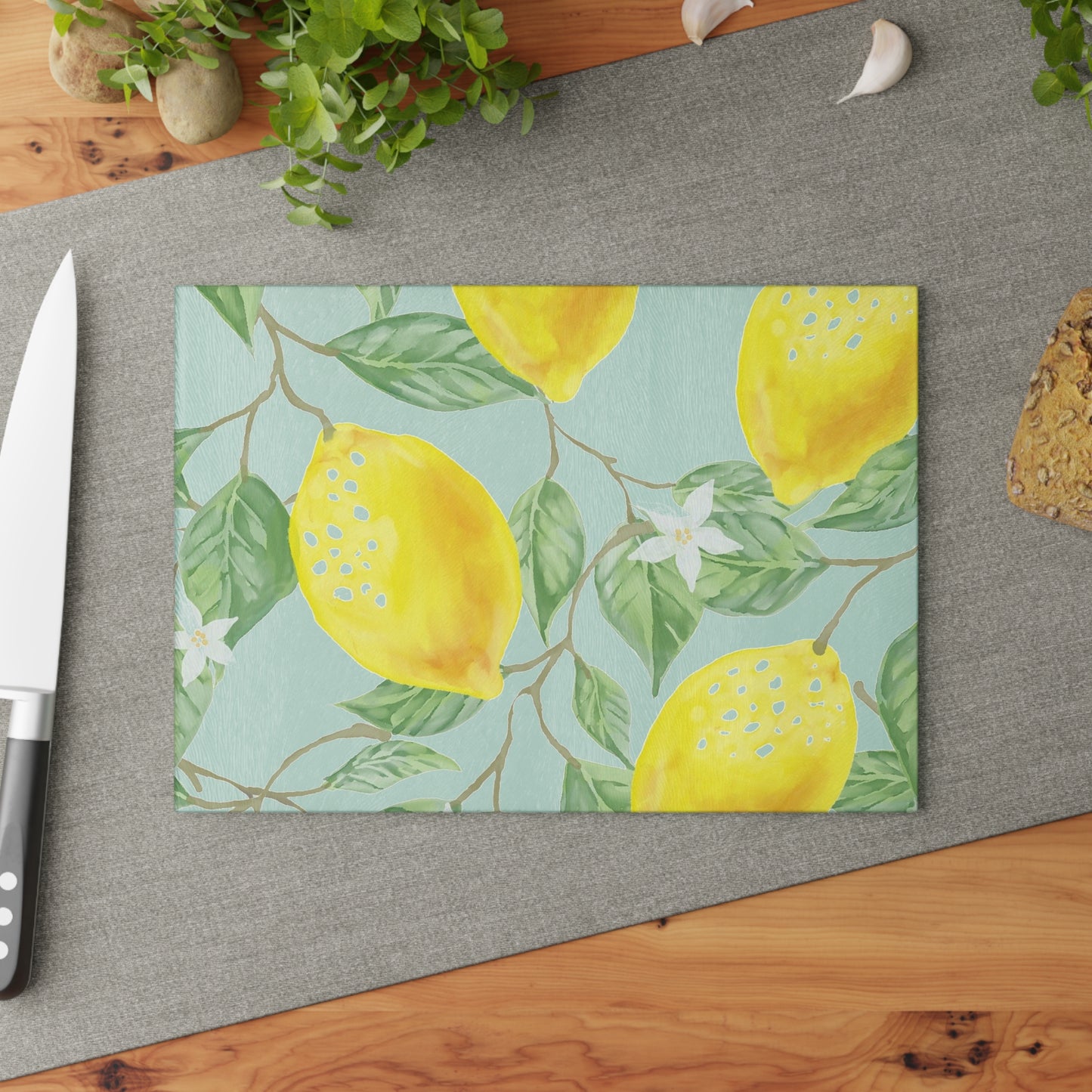 Elegant Floral Glass Cutting Board, Kitchen Decor, Unique Gift for Home, Farmhouse Style, Wedding Present, Cooking Accessories