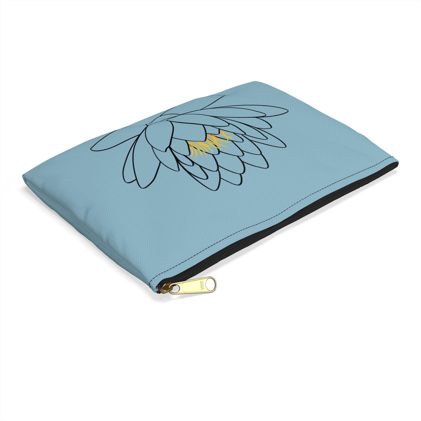 Lotus Pattern Accessory Pouch - Zen Gift for Her, Makeup Bag