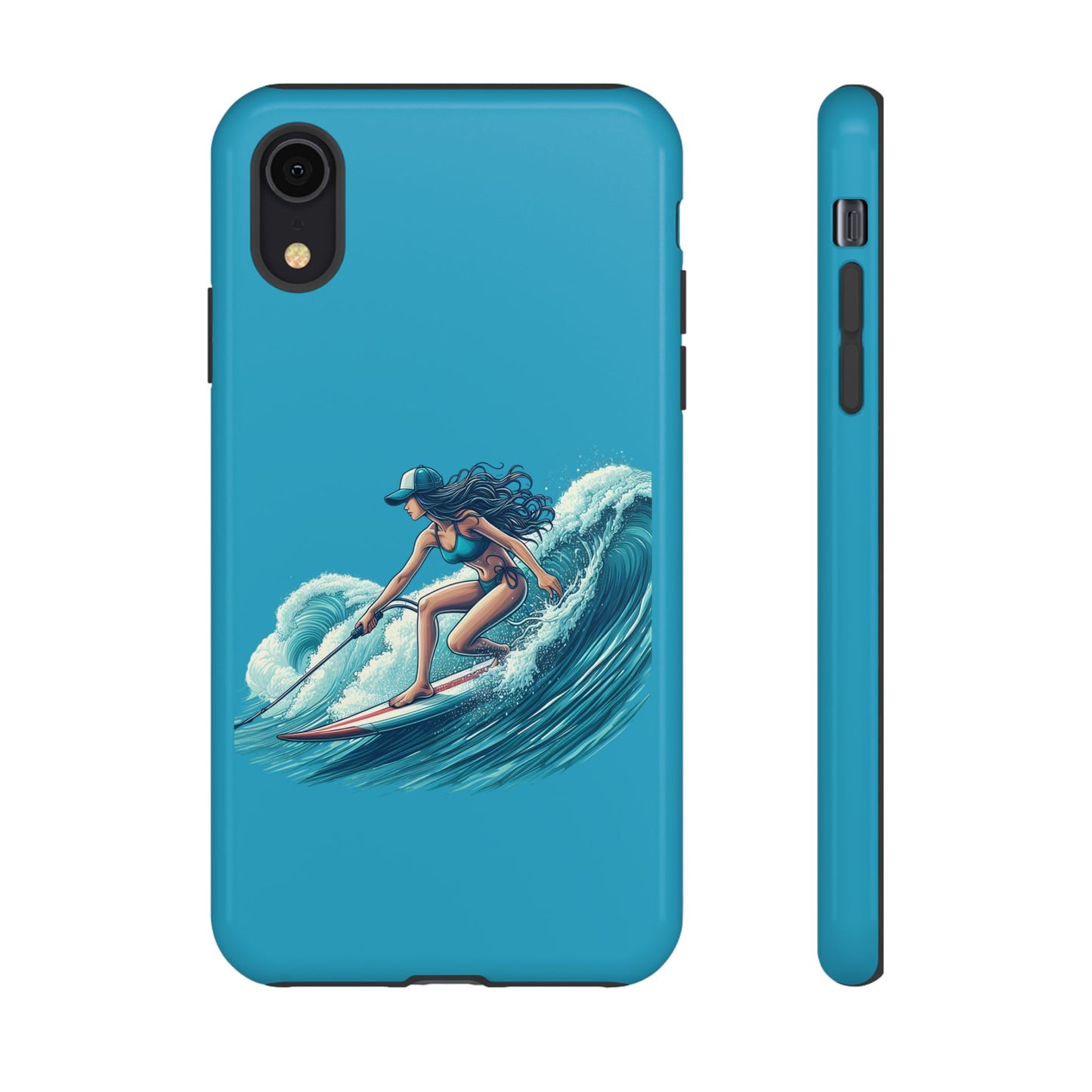 Surfing Phone Case, Coastal Vibes Phone Cover, Tough Cases for Beach Lovers, Ocean Art Phone Accessories, Summer Gift Idea