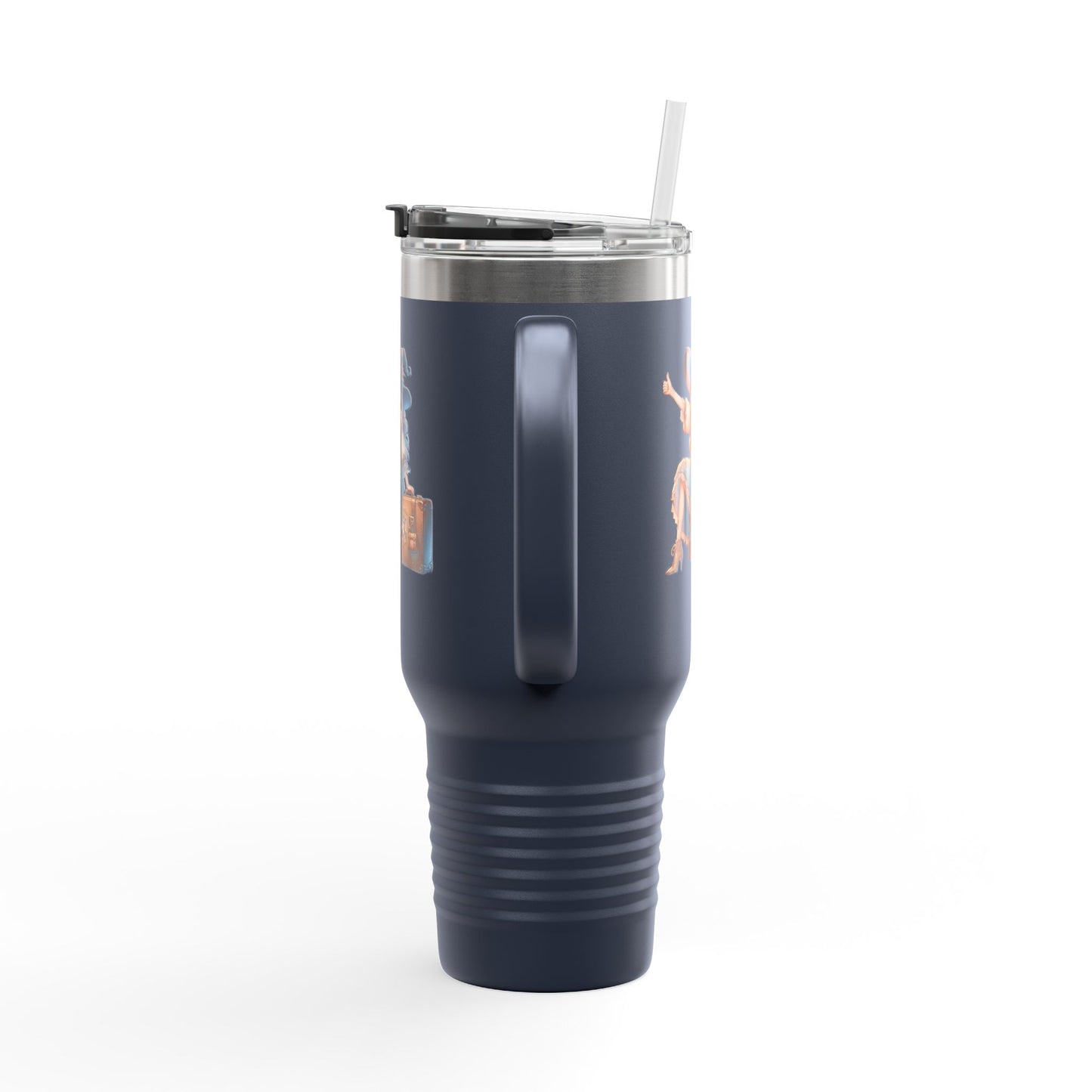 Stylish Insulated Travel Mug, 40oz: Perfect for Coffee Lovers, On-the-Go Drinks, Eco-Friendly, Gift for Her, Unique Travel Accessory