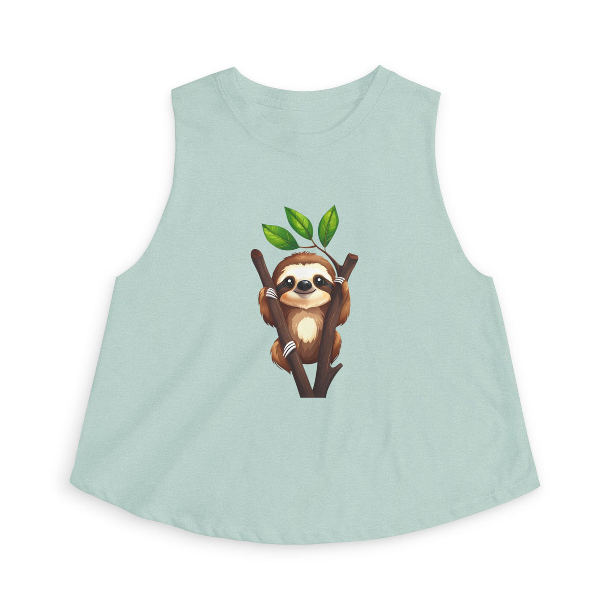 Sloth Hanging Cute Graphic Crop Top