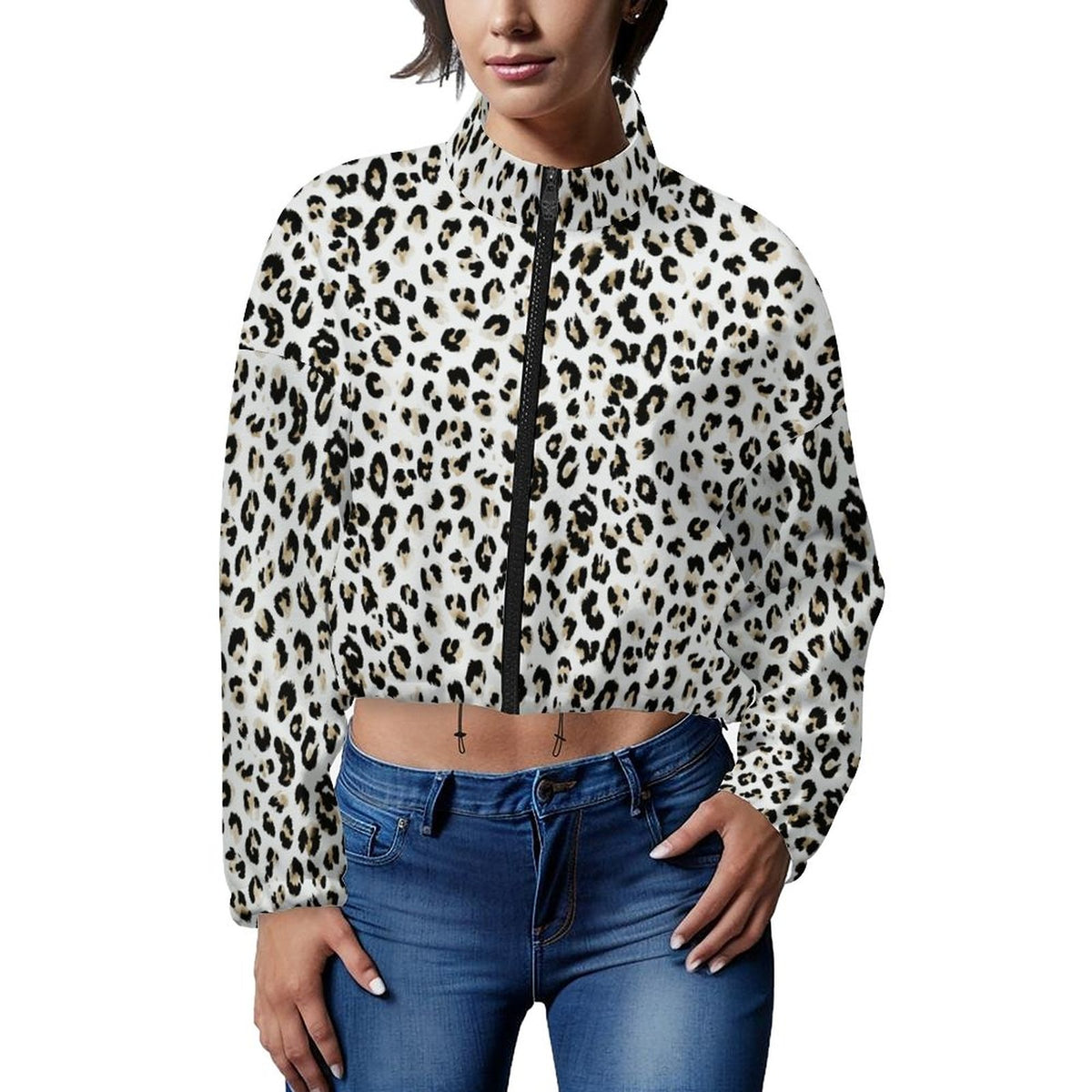 Fleece Sweatshirt Short Jacket for Women