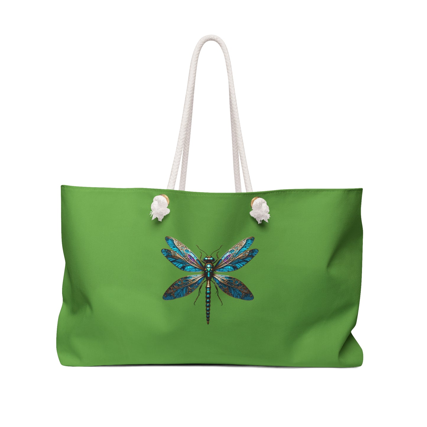 Vibrant Dragonfly Weekender Bag, Eco-Friendly Tote, Beach Bag, Travel Carryall, Gift for Nature Lovers, Weekend Getaway Essentials