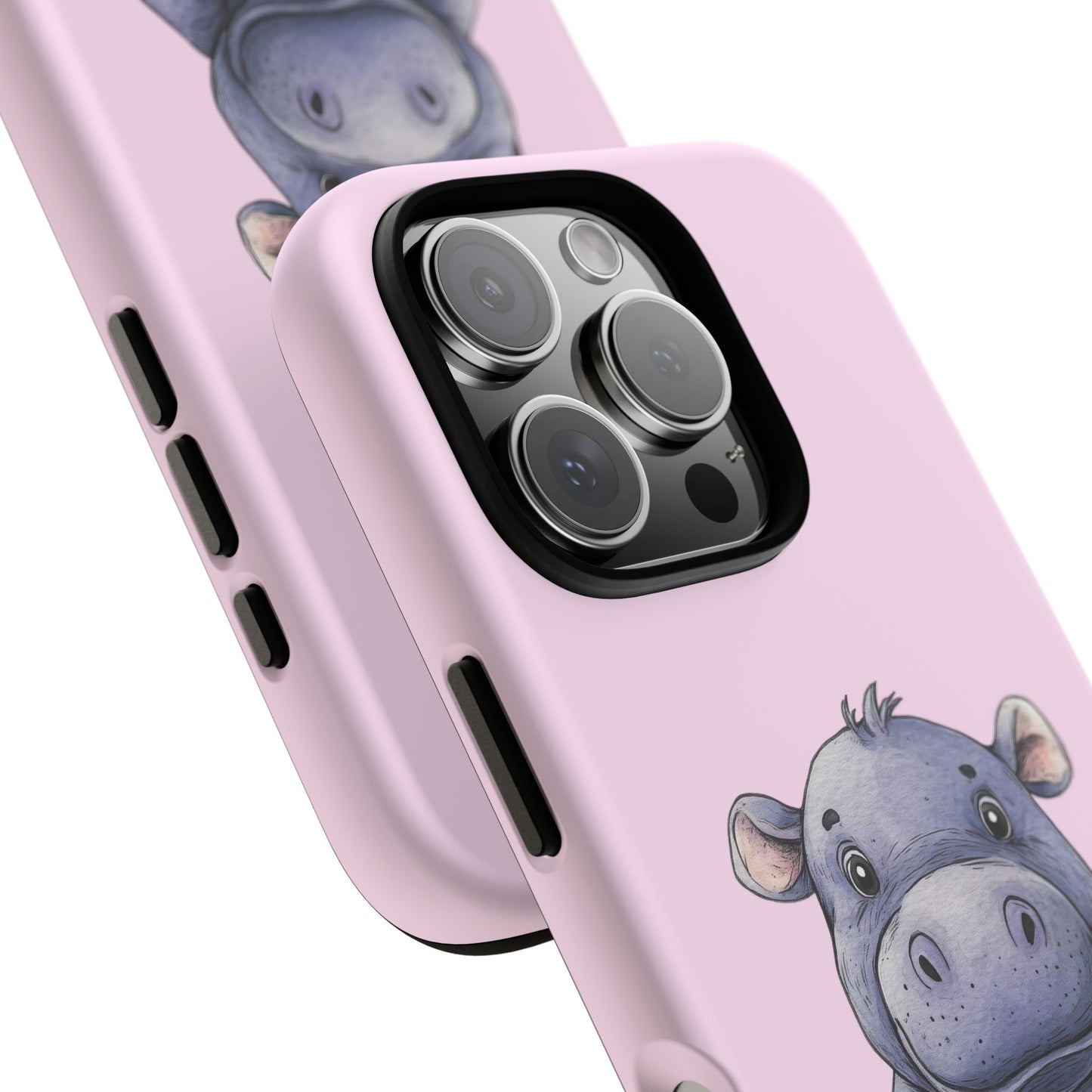 Cute Hippo Phone Case - Tough Cases, Animal Phone Cover, Kawaii Accessories, Gifts for Kids, Unique Tech Gear