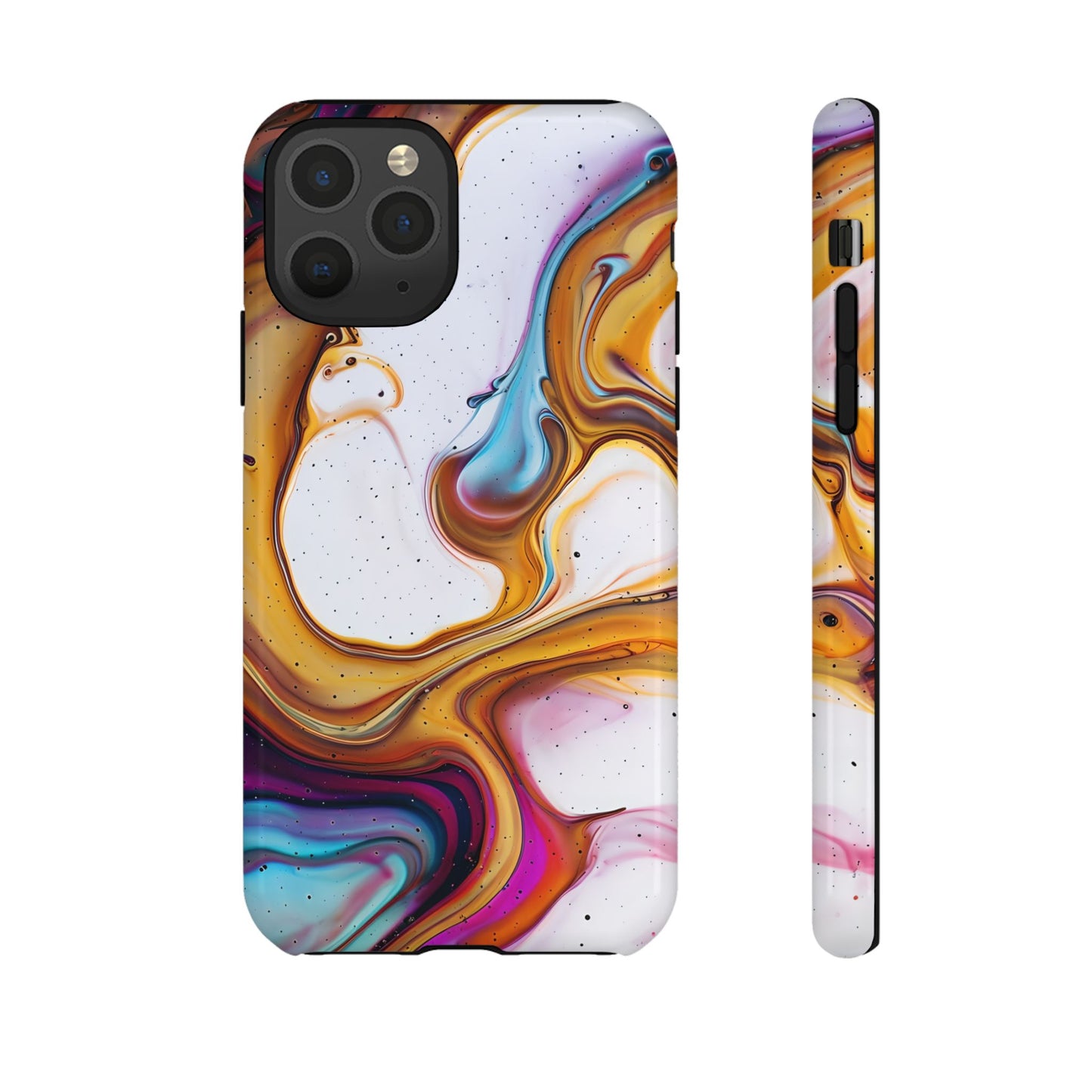 Artistic Phone Case, Tough Cases with Colorful Marble Design