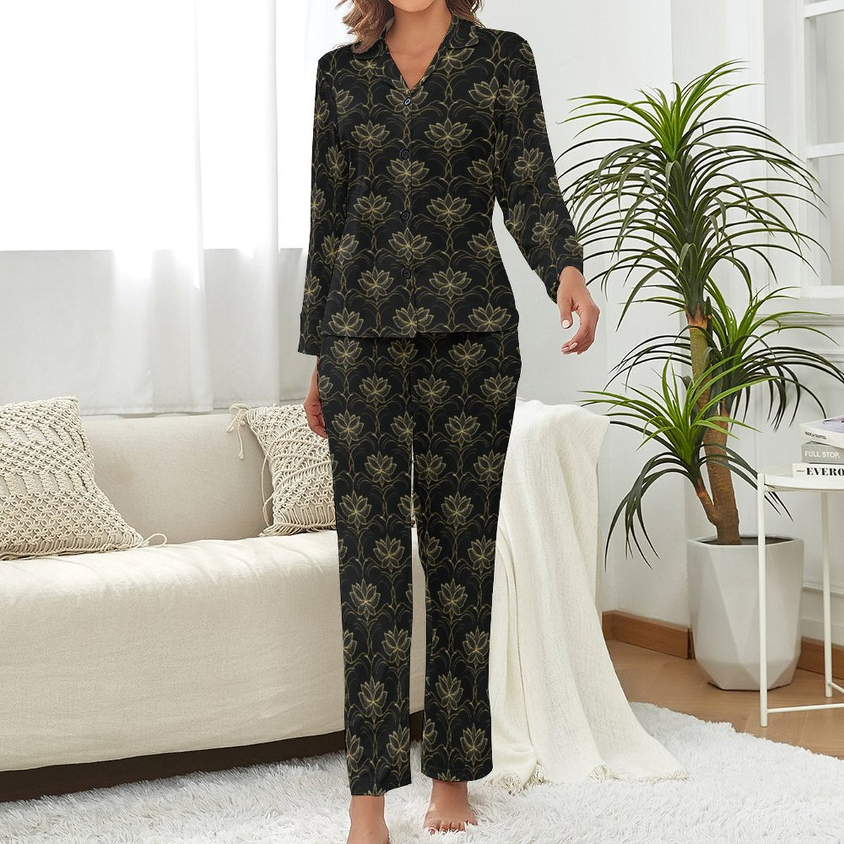 V-Neck Women Night Wear